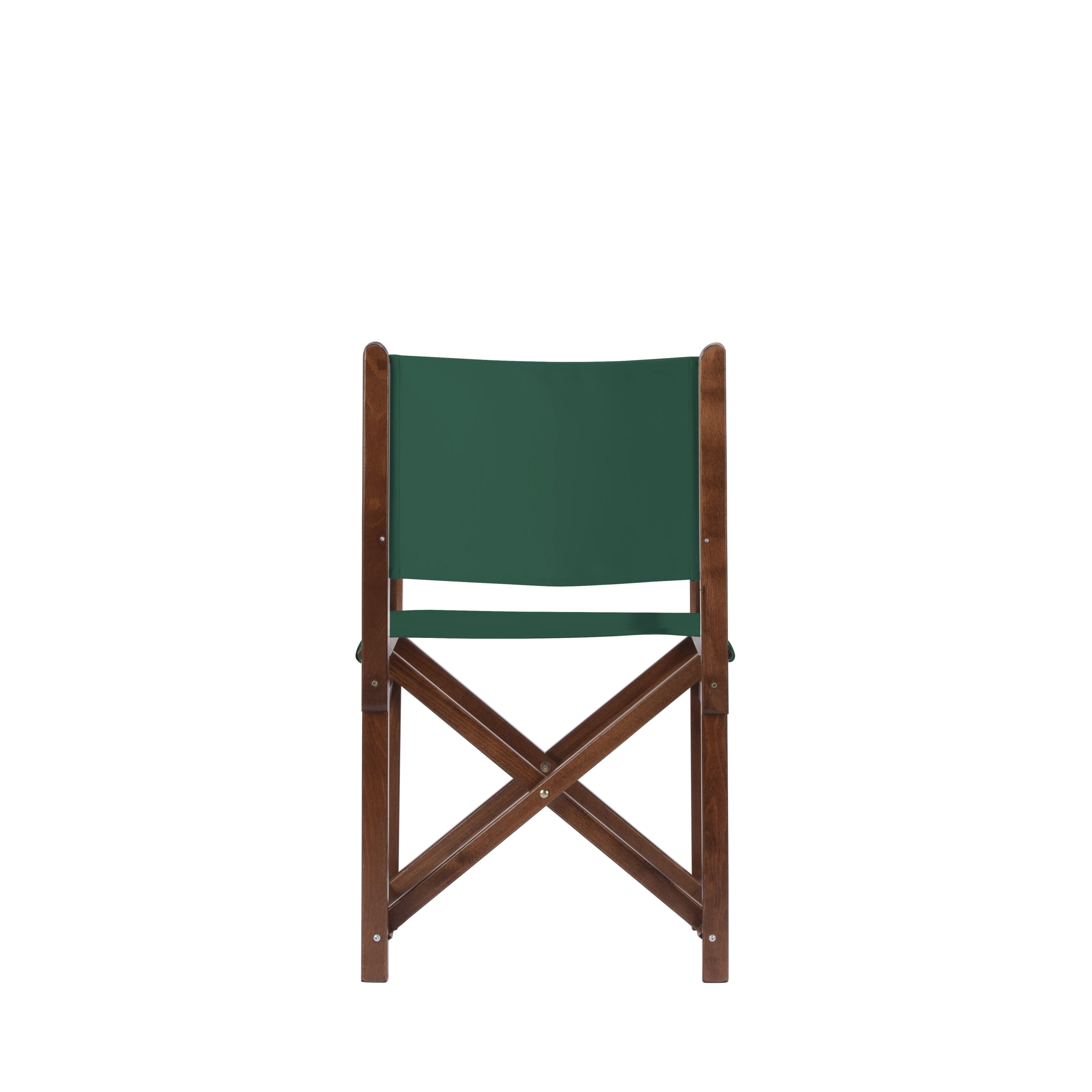 Regiestuhl Pedro aus braunem Buchenholz mit dunkelgrünem Bezug, Rückansicht
#Swing | Set (Farbe)_dunkelgrün