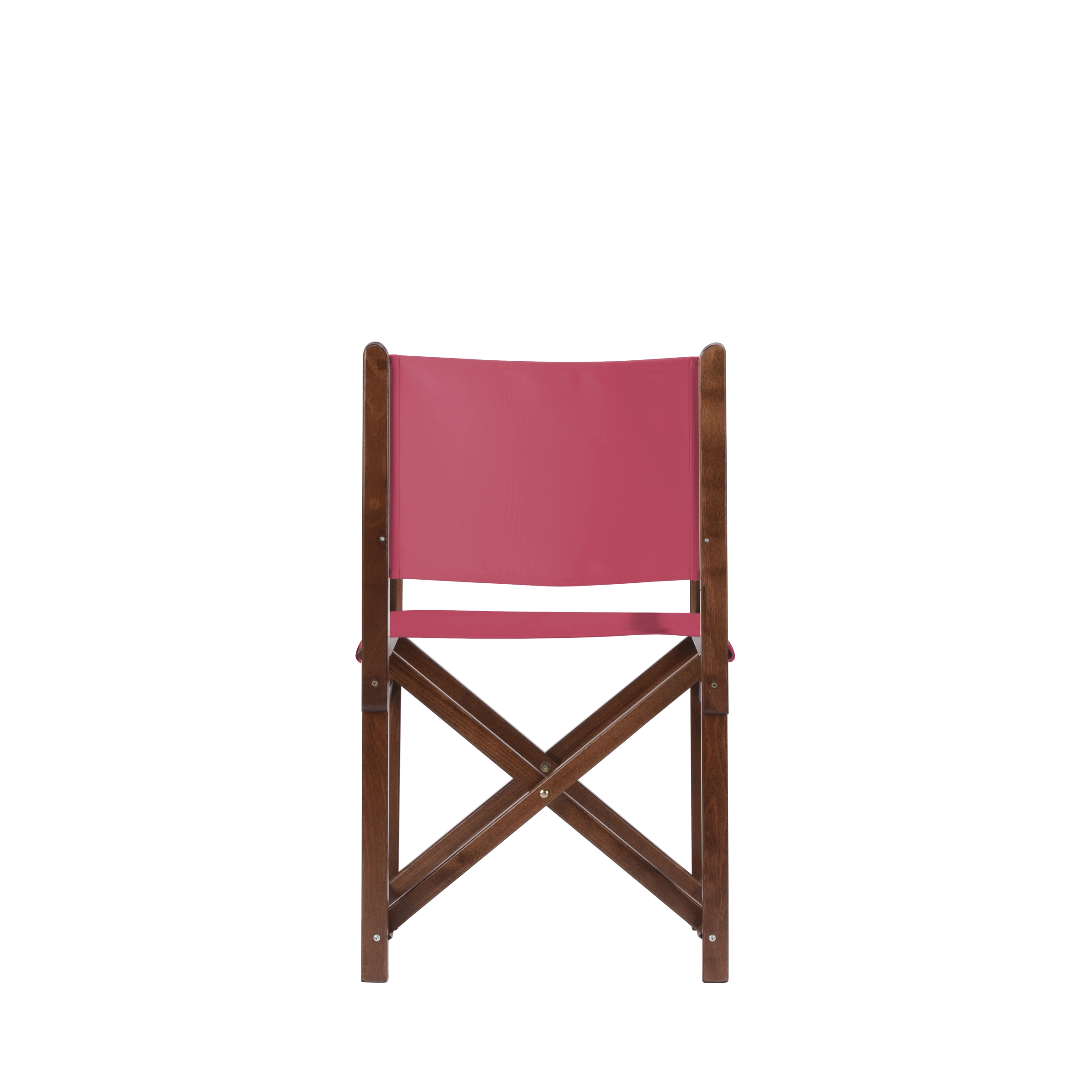 Regiestuhl Pedro aus braunem Buchenholz mit Bezug in fuchsia, Rückansicht
#Swing | Set (Farbe)_fuchsia