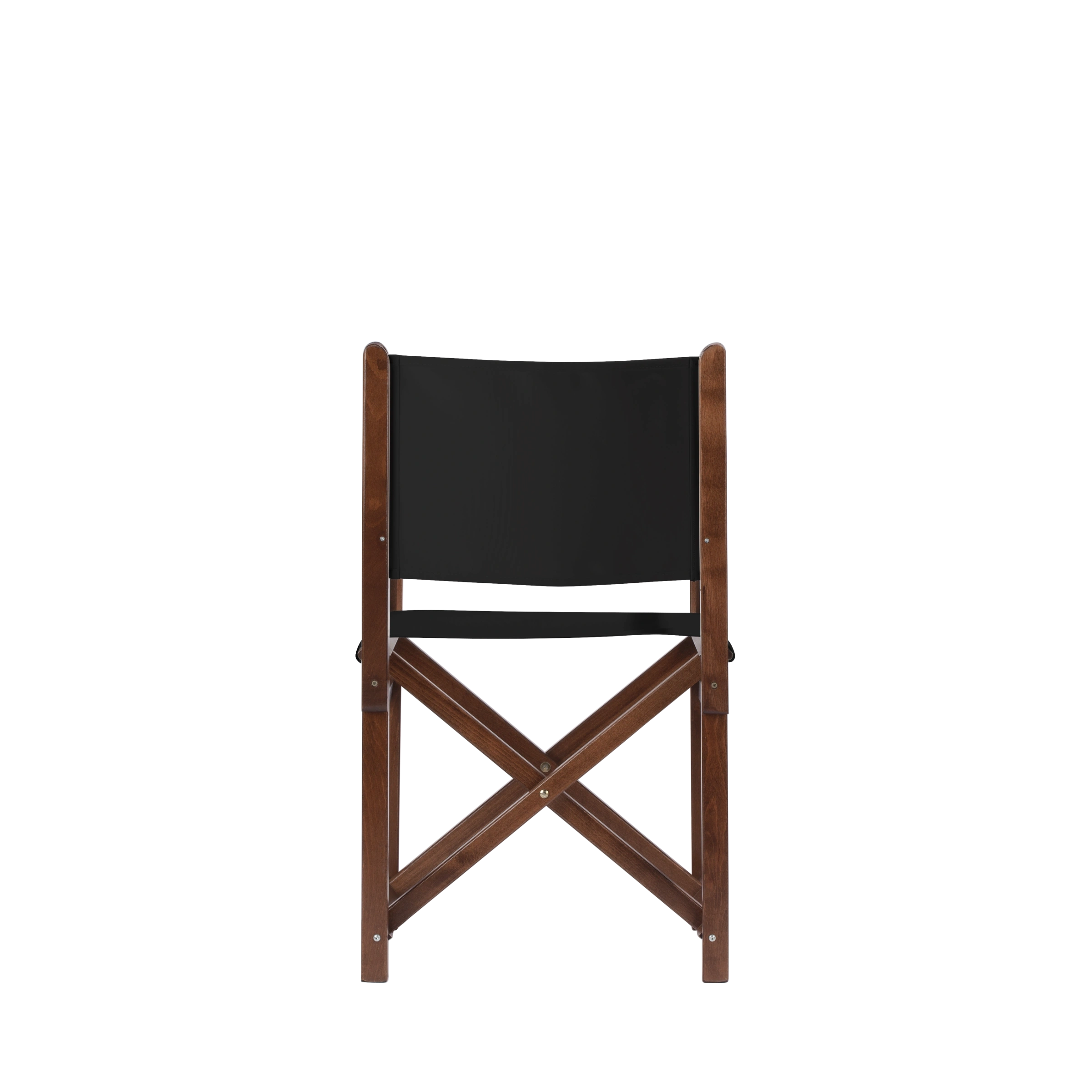 Regiestuhl Pedro aus braunem Buchenholz mit schwarzem Bezug, Rückansicht
#Swing | Set (Farbe)_schwarz