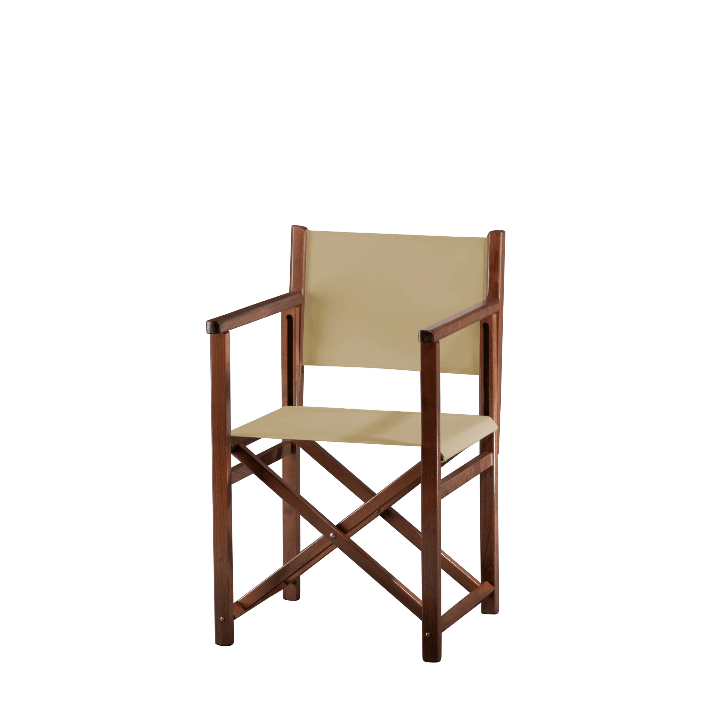 Regiestuhl Pedro aus braunem Buchenholz mit Bezug in beige, Seitenansicht
#Swing | Set (Farbe)_beige