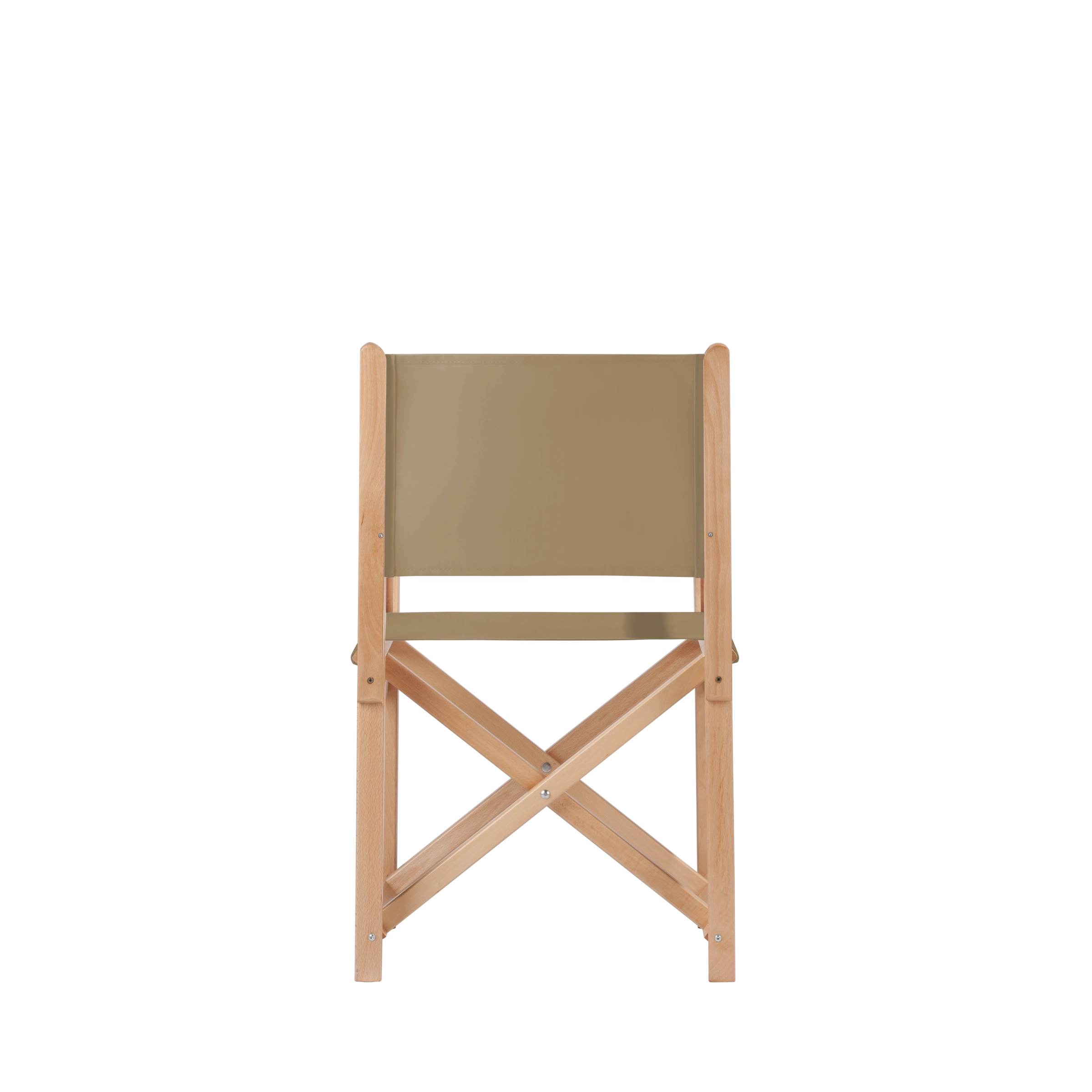 Regiestuhl Pedro aus naturfarbenem Buchenholz mit Bezug in grau-beige, Rückansicht
#Swing | Set (Farbe)_grau-beige