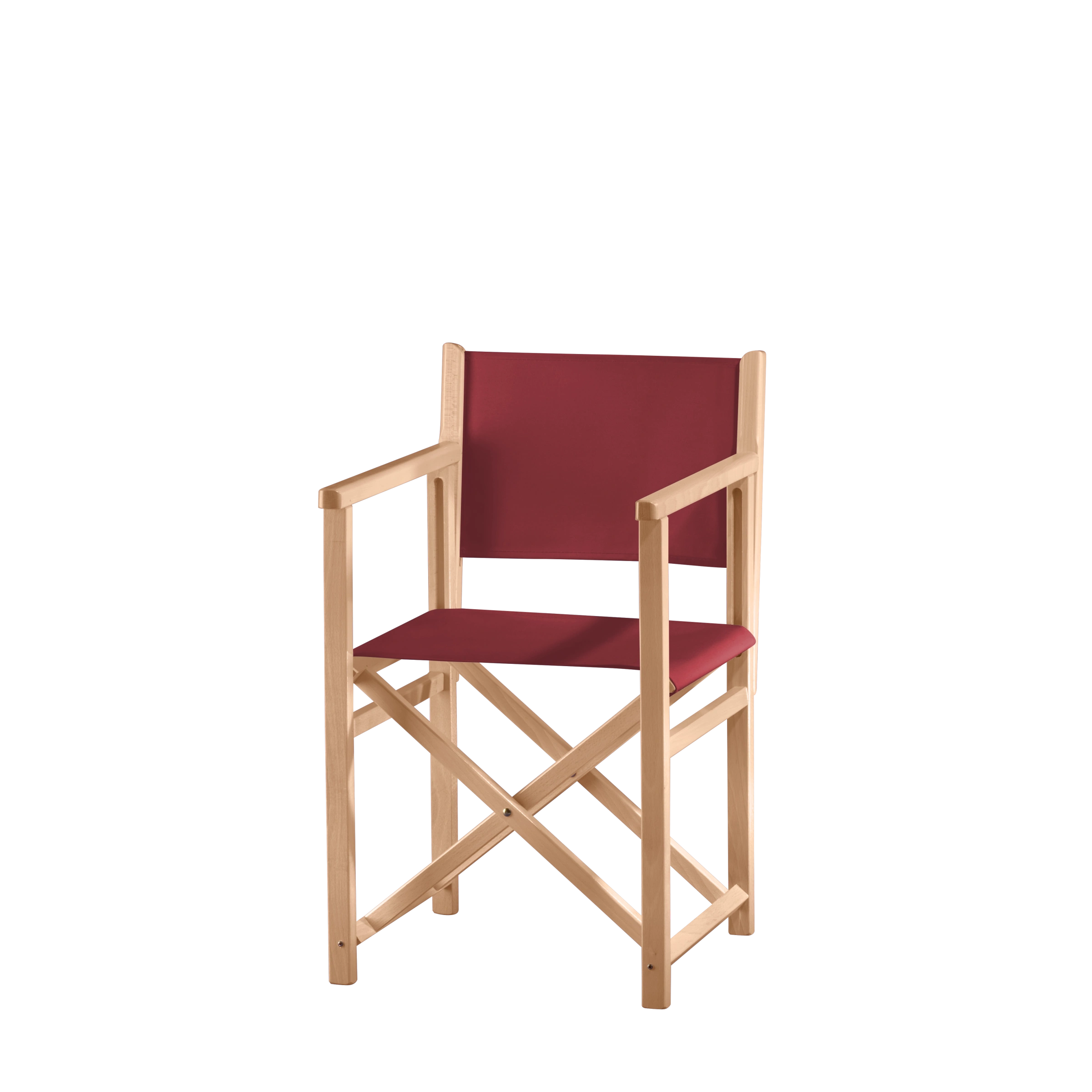 Regiestuhl Pedro aus naturfarbenem Buchenholz mit Bezug in bordeaux, Seitenansicht
#Swing | Set (Farbe)_bordeaux