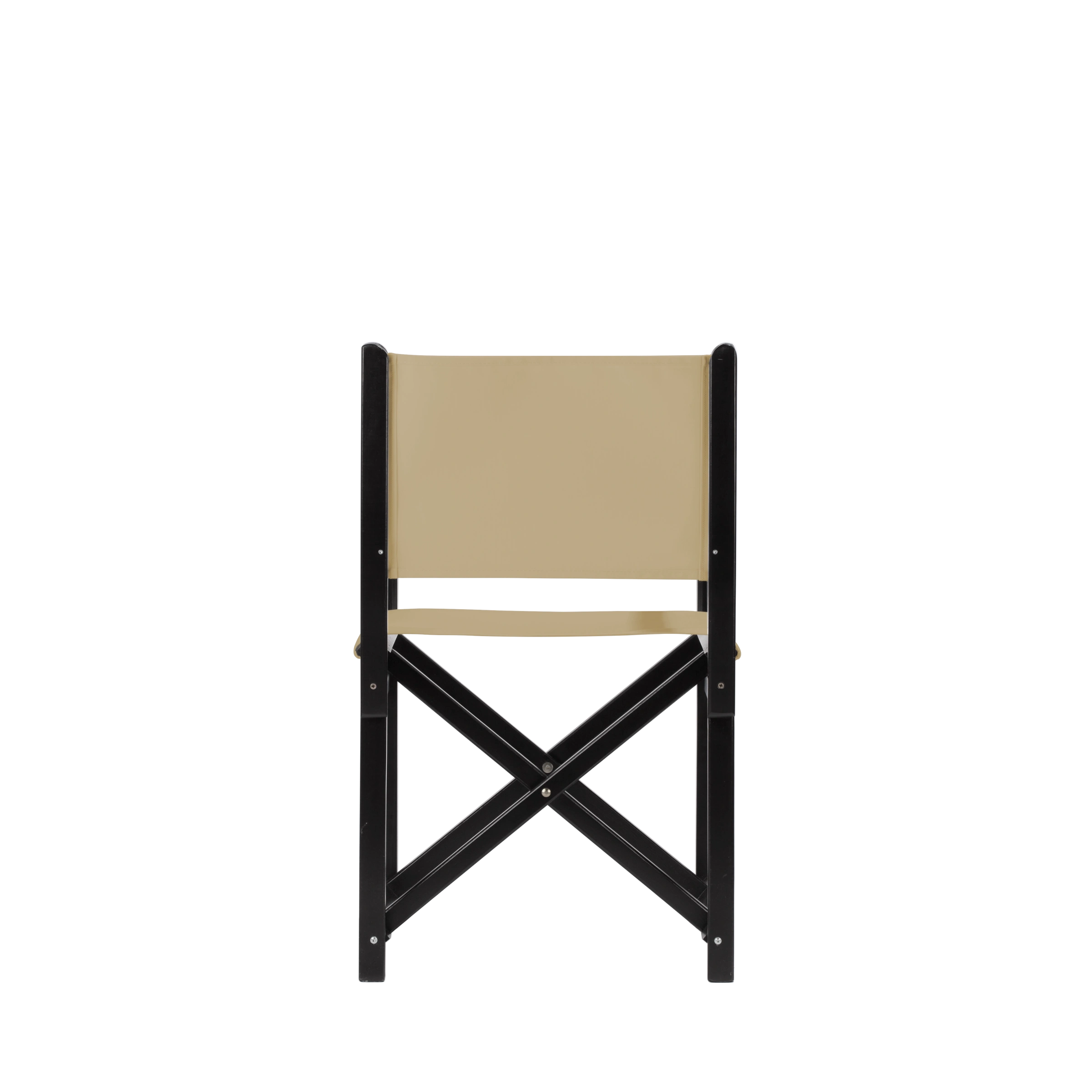 Regiestuhl Pedro aus schwarzem Buchenholz mit Bezug in beige, Rückansicht
#Swing | Set (Farbe)_beige