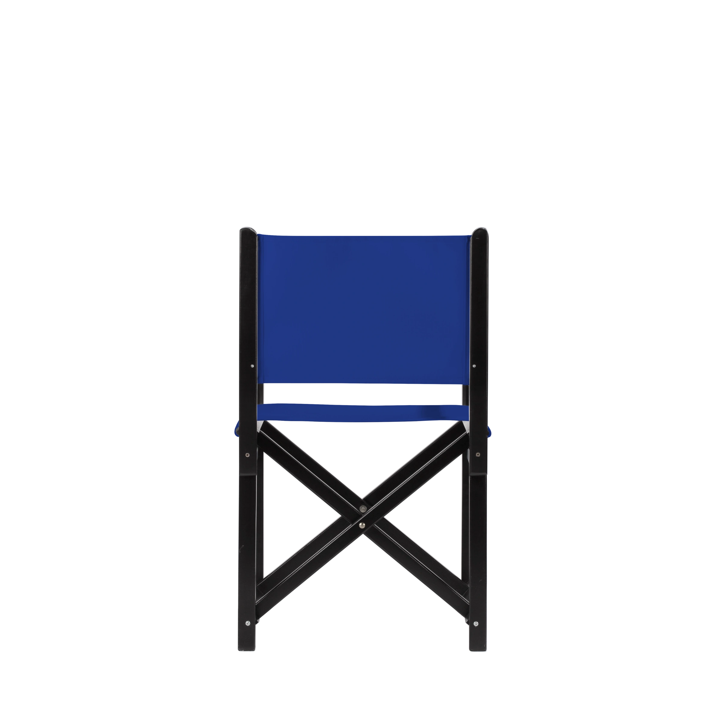 Regiestuhl Pedro aus schwarzem Buchenholz mit dunkelblauem Bezug, Rückansicht
#Swing | Set (Farbe)_dunkelblau