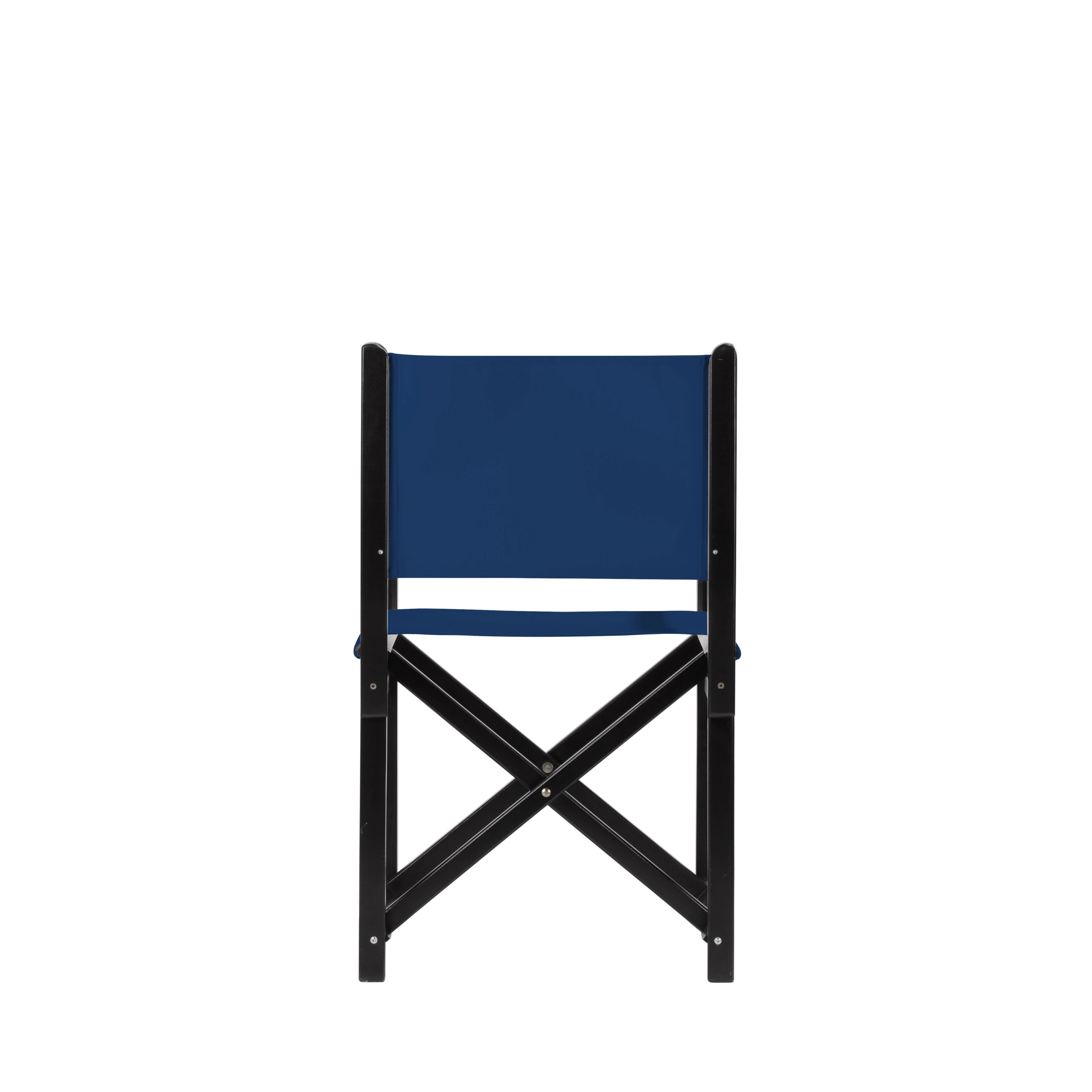 Regiestuhl Pedro aus schwarzem Buchenholz mit Bezug in marine, Rückansicht
#Swing | Set (Farbe)_marine