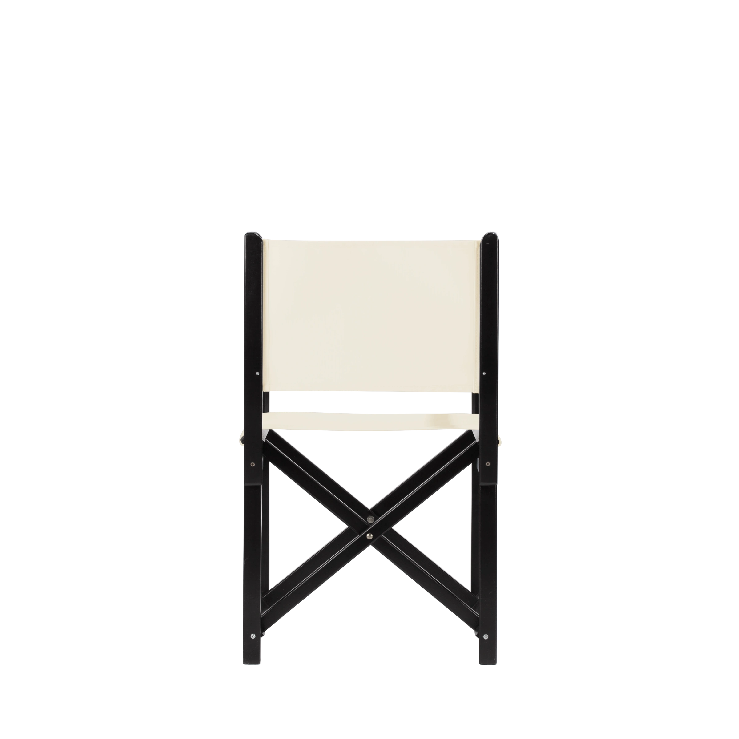 Regiestuhl Pedro aus schwarzem Buchenholz mit naturfarbenem Bezug, Rückansicht
#Swing | Set (Farbe)_natur