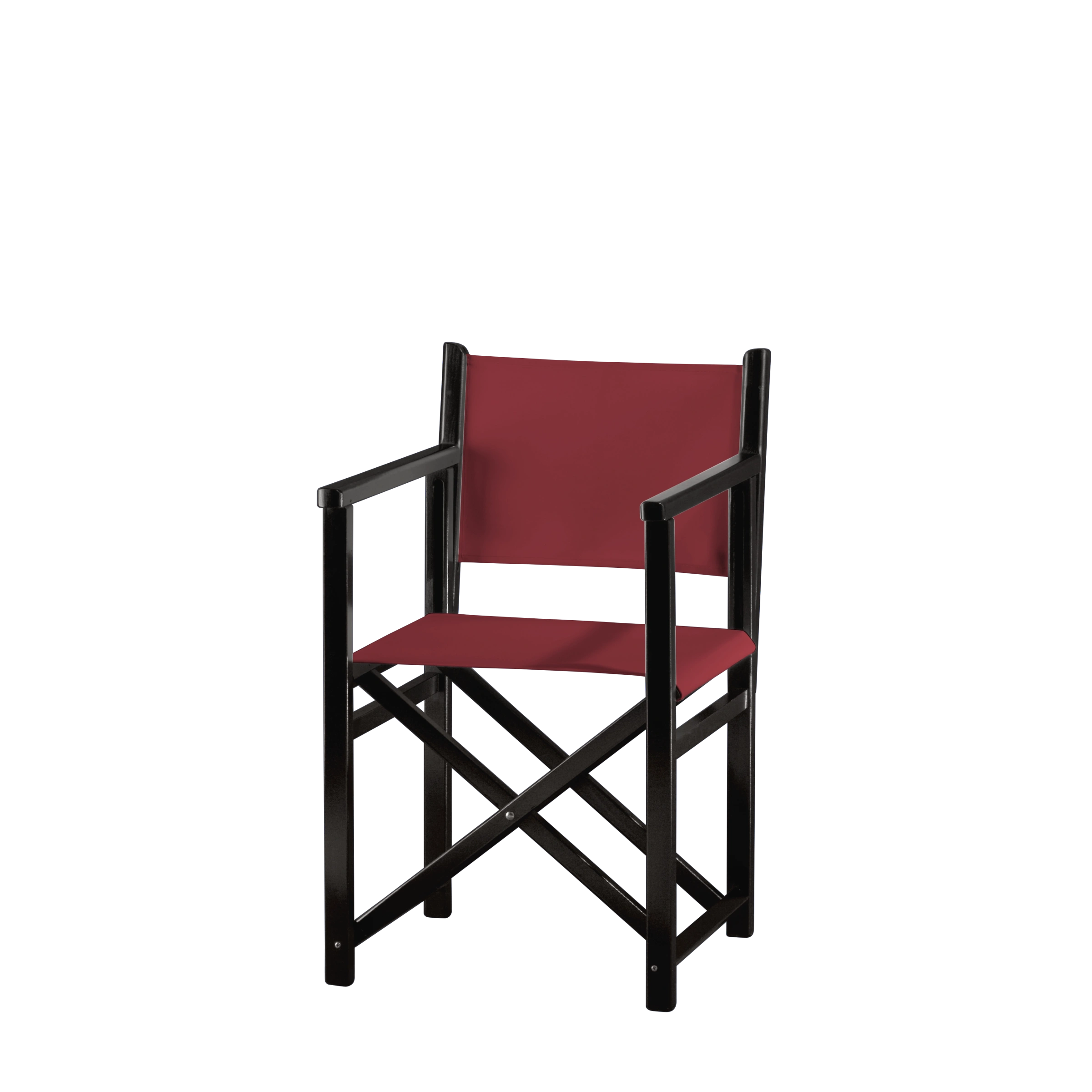 Regiestuhl Pedro aus schwarzem Buchenholz mit Bezug in bordeaux, Seitenansicht
#Swing | Set (Farbe)_bordeaux