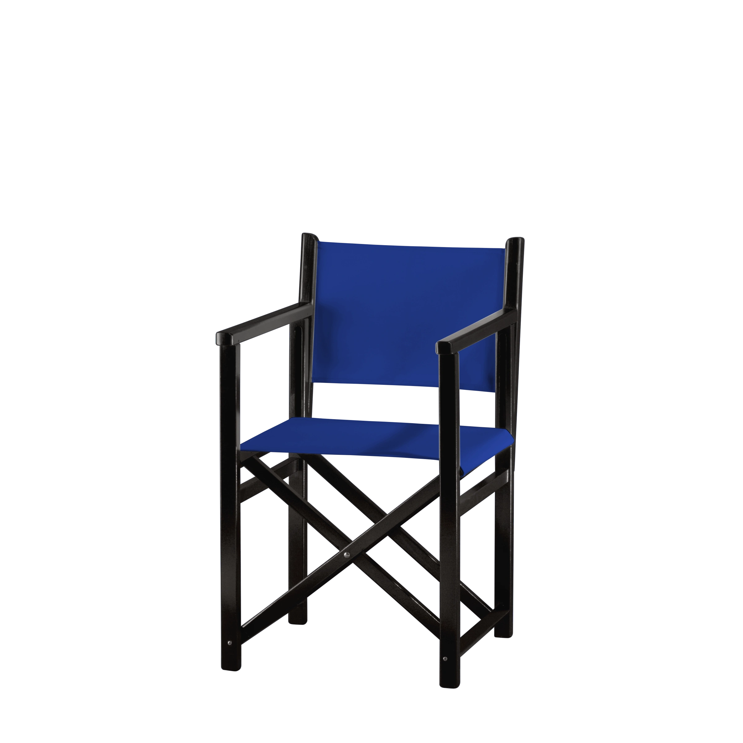 Regiestuhl Pedro aus schwarzem Buchenholz mit dunkelblauem Bezug, Seitenansicht
#Swing | Set (Farbe)_dunkelblau