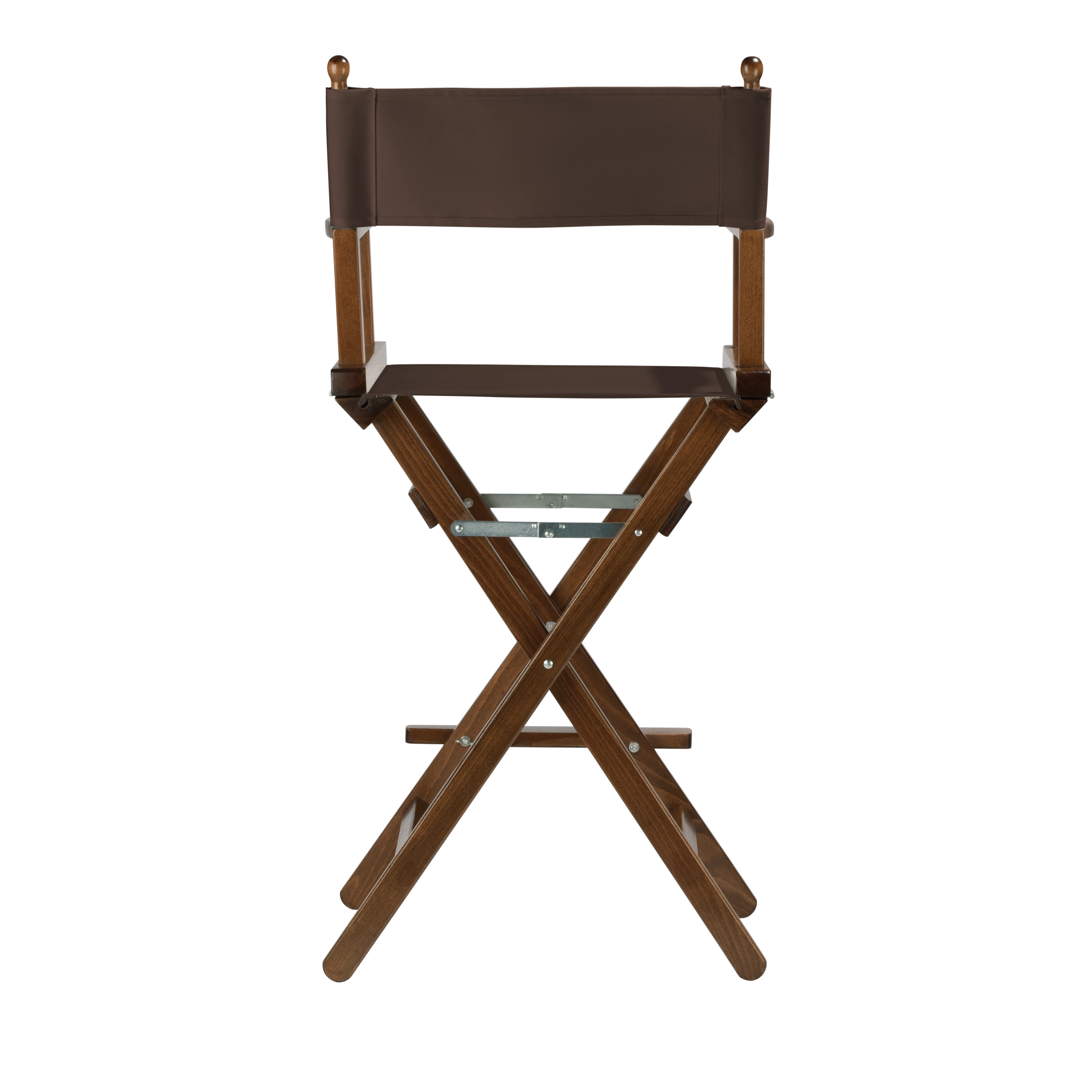 Regiestuhl Steven aus braunem Buchenholz mit Bezug in caffé, Rückansicht
#Classic | Set (Farbe)_caffé