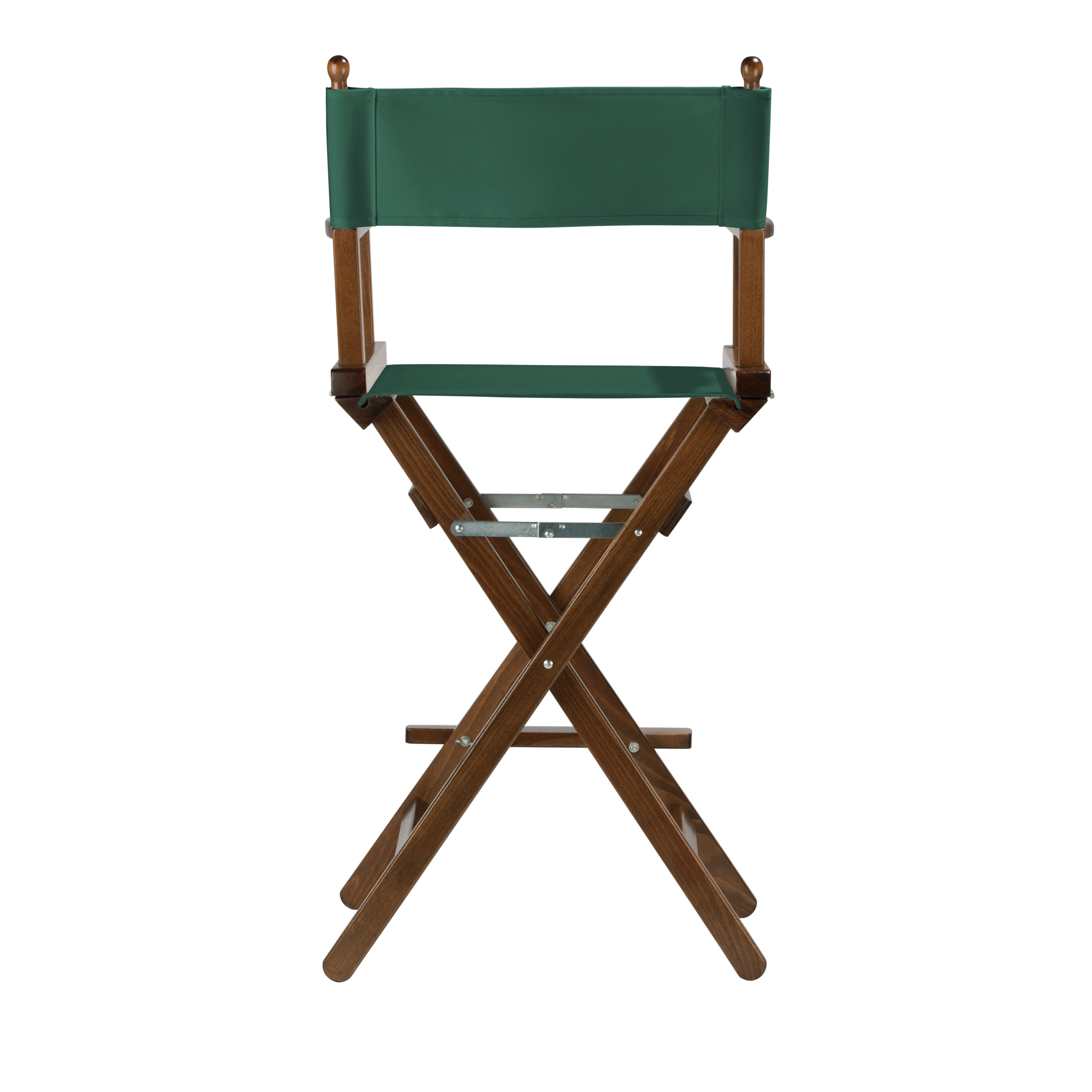 Regiestuhl Steven aus braunem Buchenholz mit dunkelgrünem Bezug, Rückansicht
#Classic | Set (Farbe)_dunkelgrün