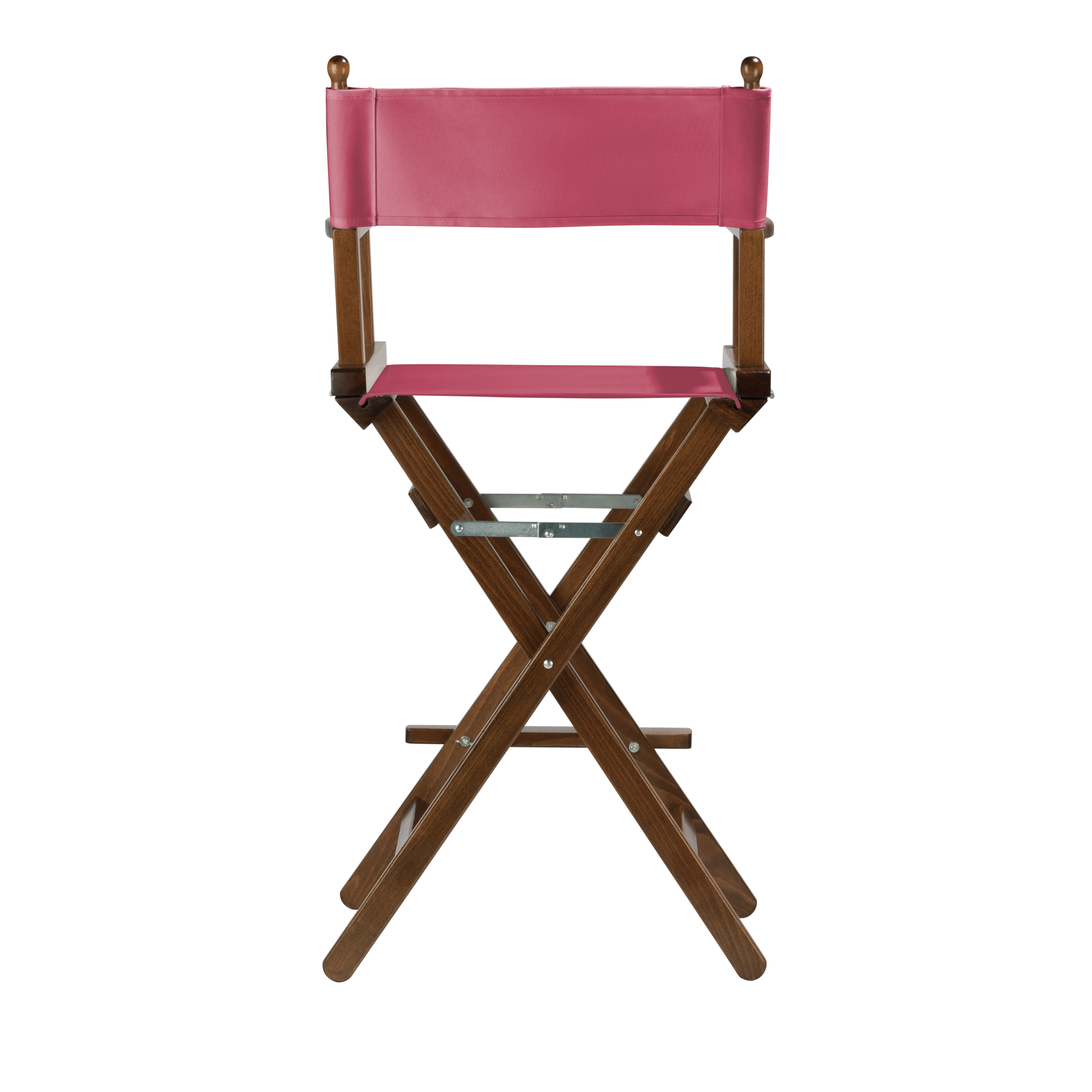 Regiestuhl Steven aus braunem Buchenholz mit Bezug in fuchsia, Rückansicht
#Classic | Set (Farbe)_fuchsia