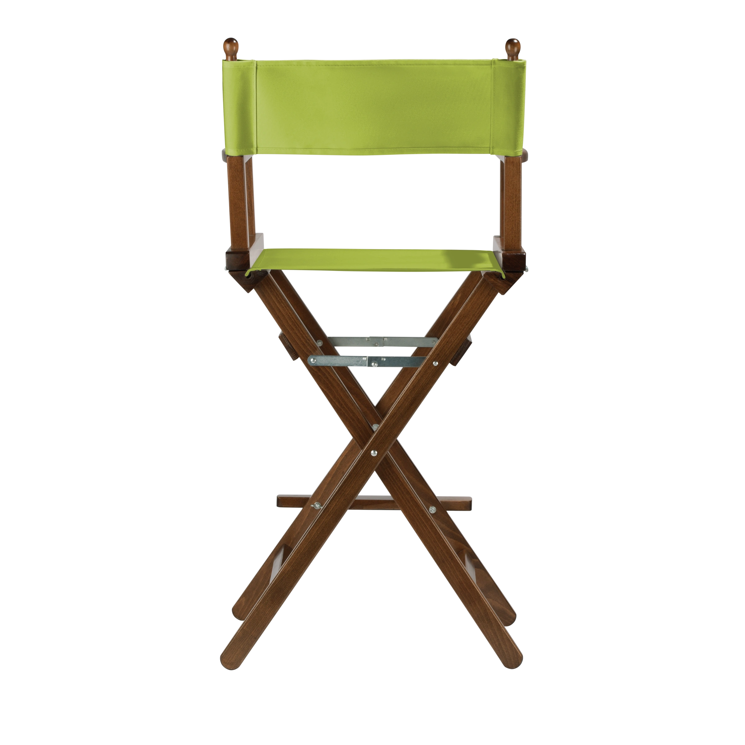 Regiestuhl Steven aus braunem Buchenholz mit hellgrünem Bezug, Rückansicht
#Classic | Set (Farbe)_hellgrün