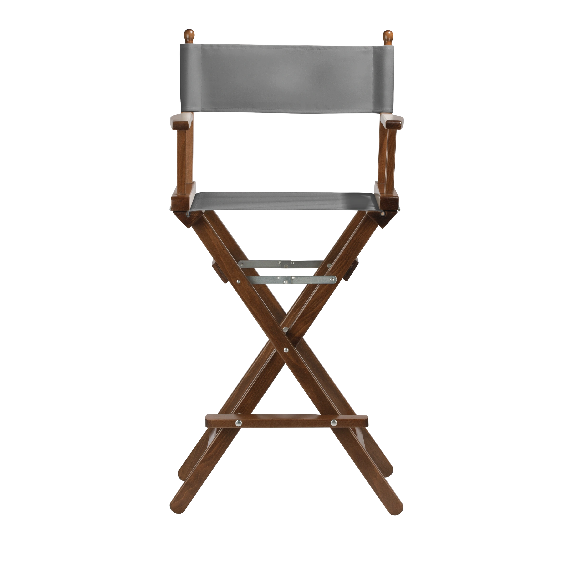 Regiestuhl Steven aus braunem Buchenholz mit anthrazitem Bezug, Frontalansicht
#Classic | Set (Farbe)_anthrazit