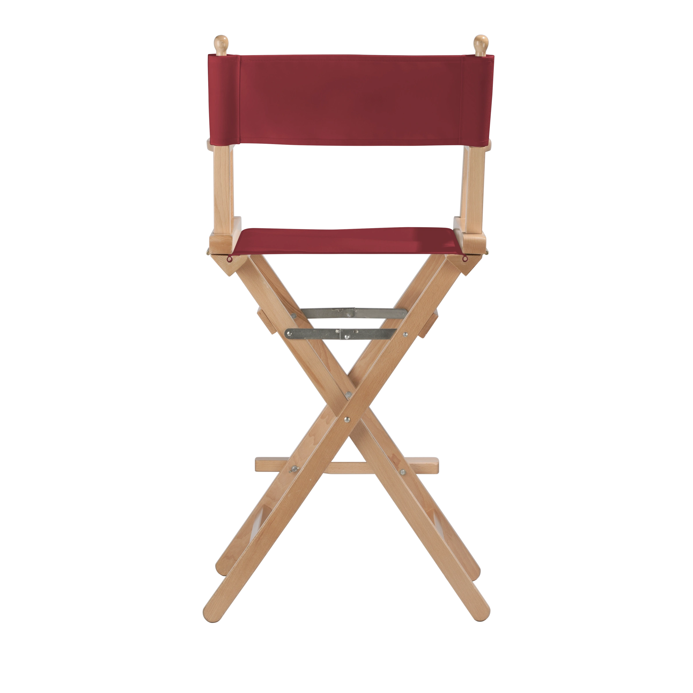 Regiestuhl Steven aus naturfarbenem Buchenholz mit Bezug in bordeaux, Rückansicht
#Classic | Set (Farbe)_bordeaux