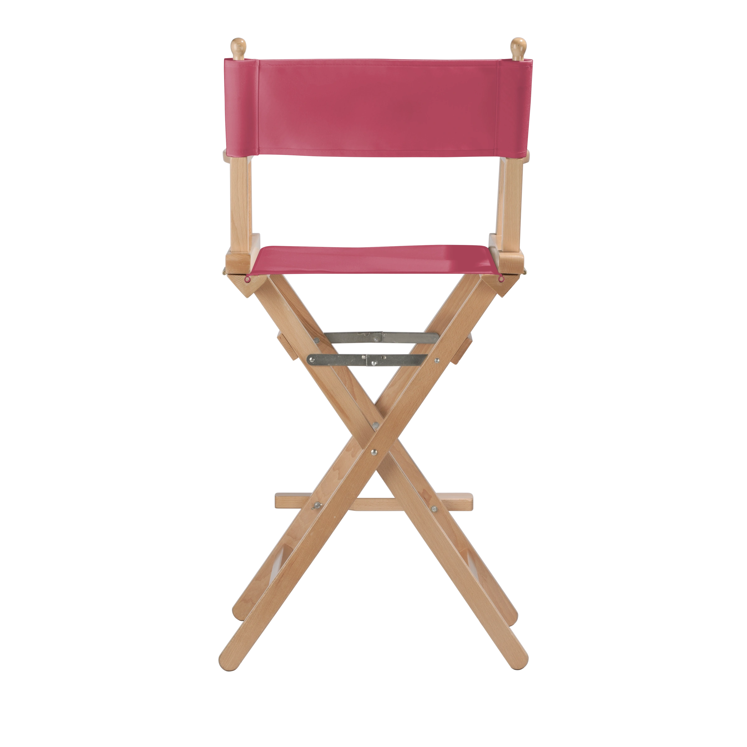 Regiestuhl Steven aus naturfarbenem Buchenholz mit Bezug in fuchsia, Rückansicht
#Classic | Set (Farbe)_fuchsia