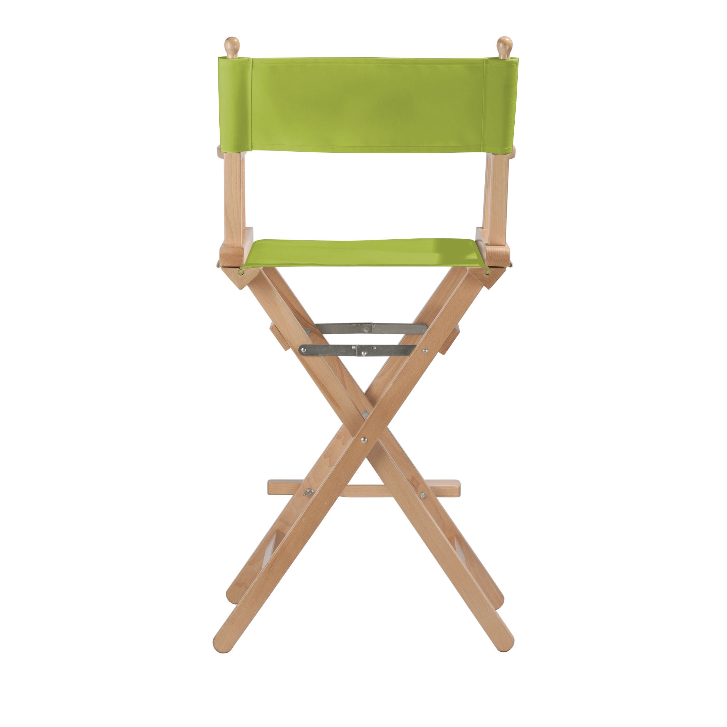 Regiestuhl Steven aus naturfarbenem Buchenholz mit hellgrünem Bezug, Rückansicht
#Classic | Set (Farbe)_hellgrün
