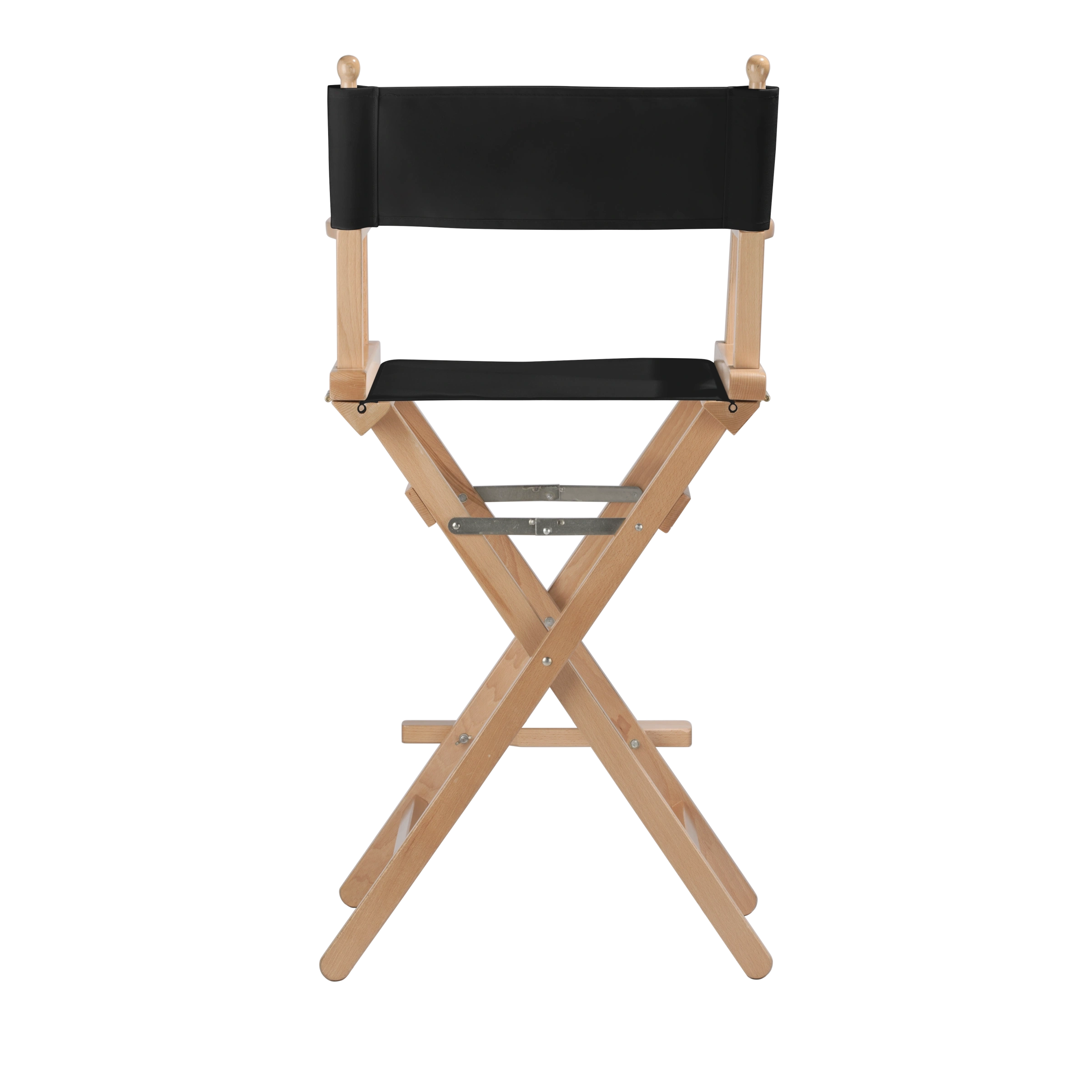 Regiestuhl Steven aus naturfarbenem Buchenholz mit schwarzem Bezug, Rückansicht
#Classic | Set (Farbe)_schwarz