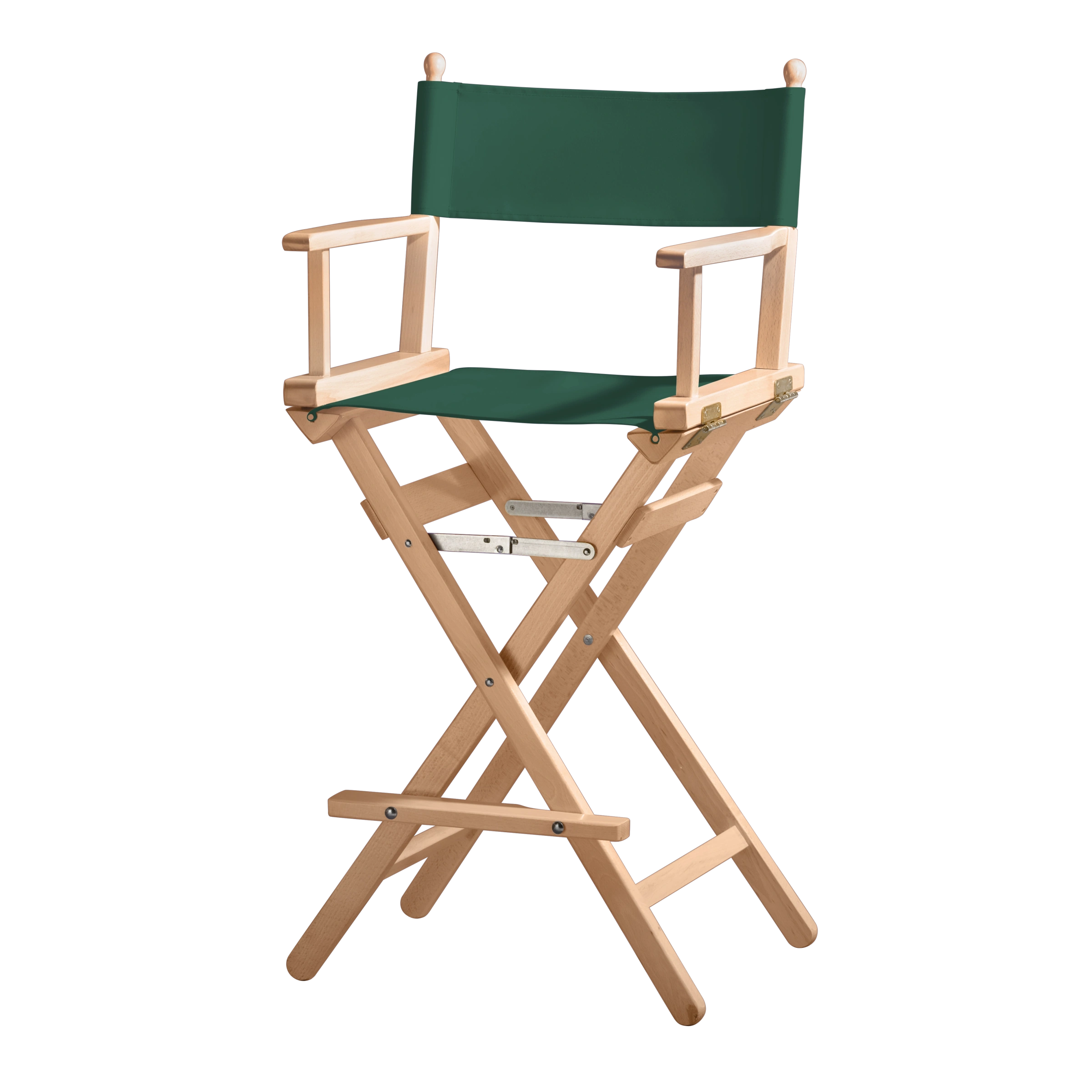 Regiestuhl Steven aus naturfarbenem Buchenholz mit dunkelgrünem Bezug, Seitenansicht
#Classic | Set (Farbe)_dunkelgrün