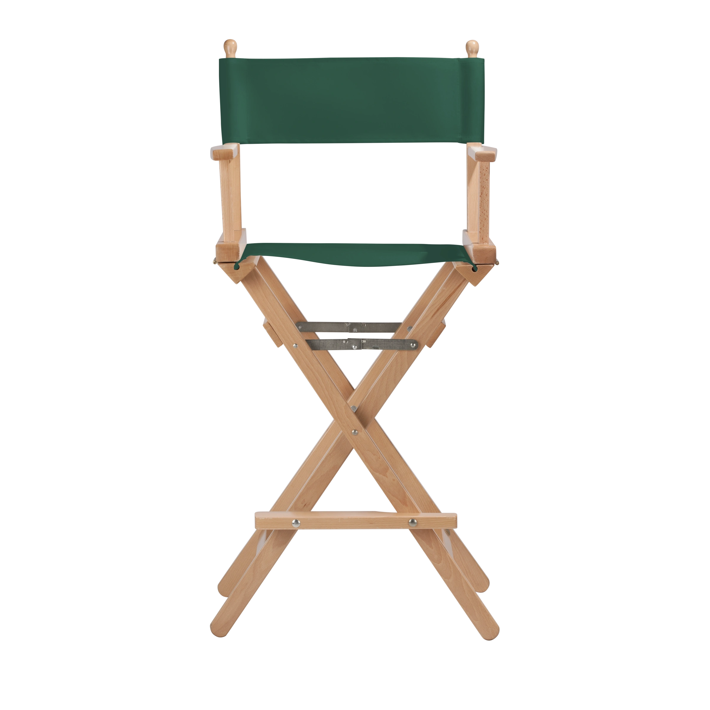 Regiestuhl Steven aus naturfarbenem Buchenholz mit dunkelgrünem Bezug, Frontalansicht
#Classic | Set (Farbe)_dunkelgrün