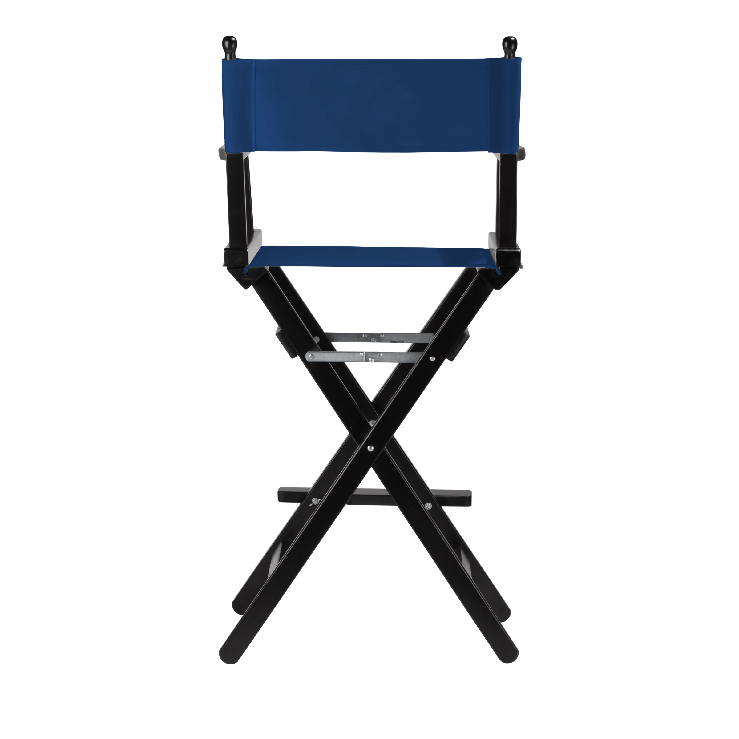 Regiestuhl Steven aus schwarzem Buchenholz mit Bezug in marine, Rückansicht
#Classic | Set (Farbe)_marine