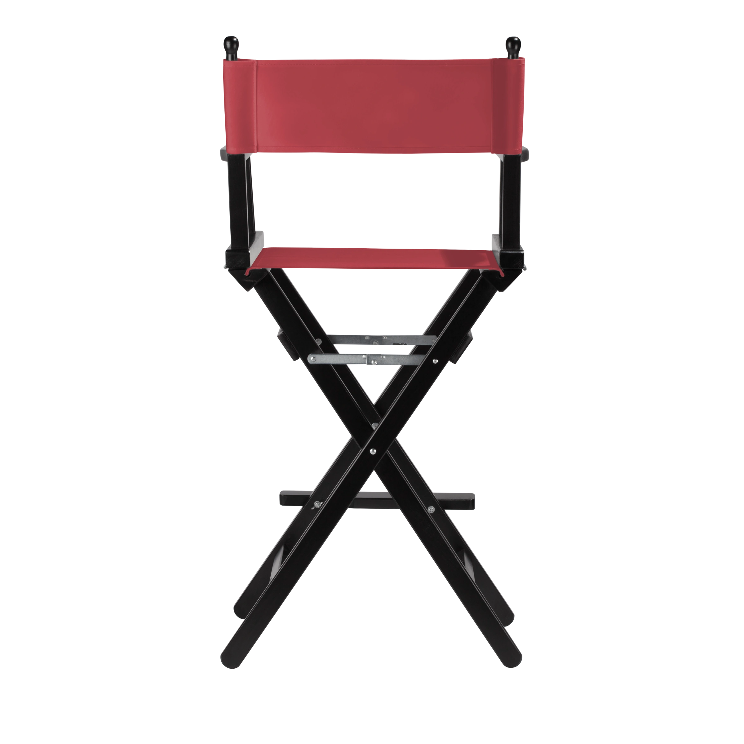 Regiestuhl Steven aus schwarzem Buchenholz mit rotem Bezug, Rückansicht
#Classic | Set (Farbe)_rot