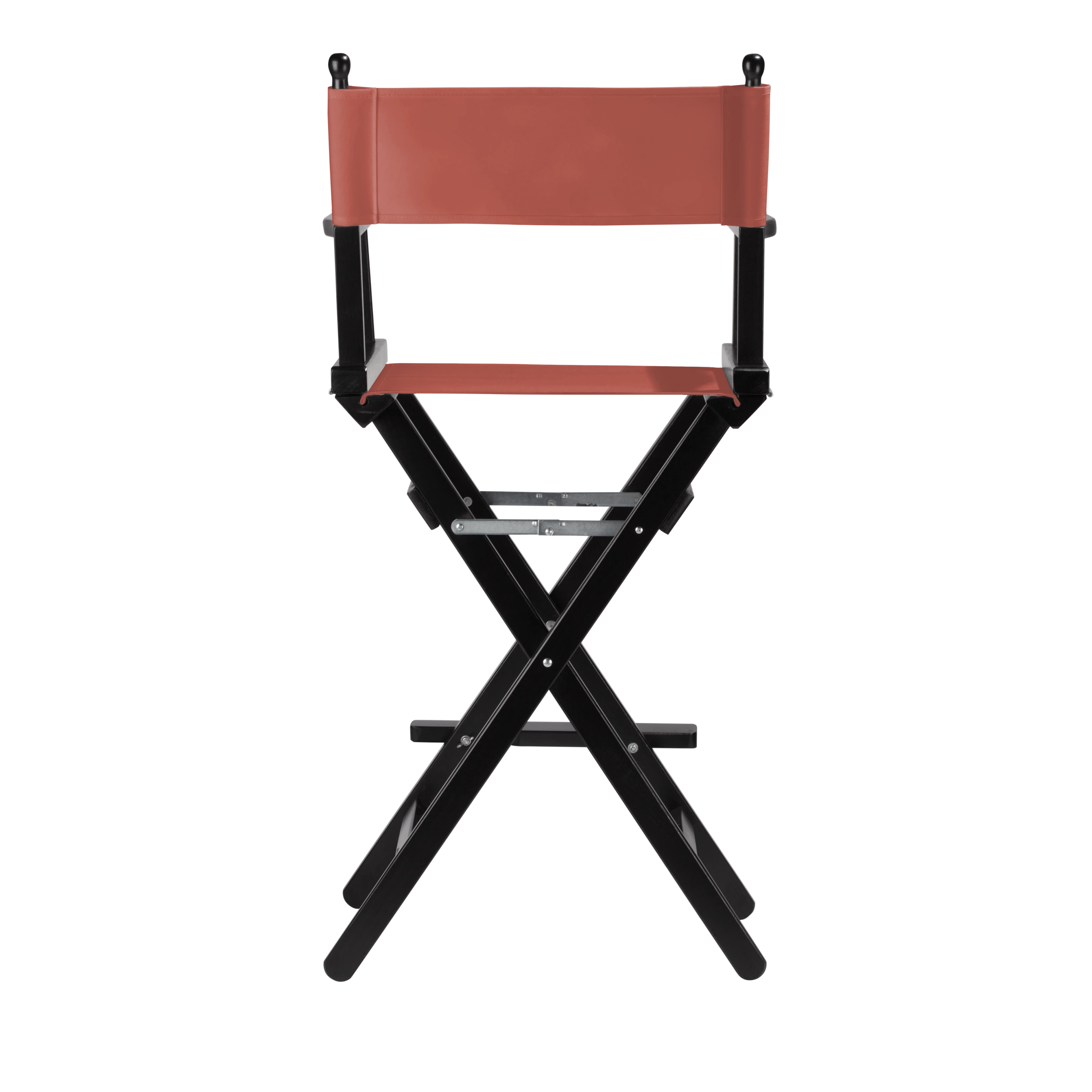 Regiestuhl Steven aus schwarzem Buchenholz mit Bezug in terracotta, Rückansicht
#Classic | Set (Farbe)_terracotta