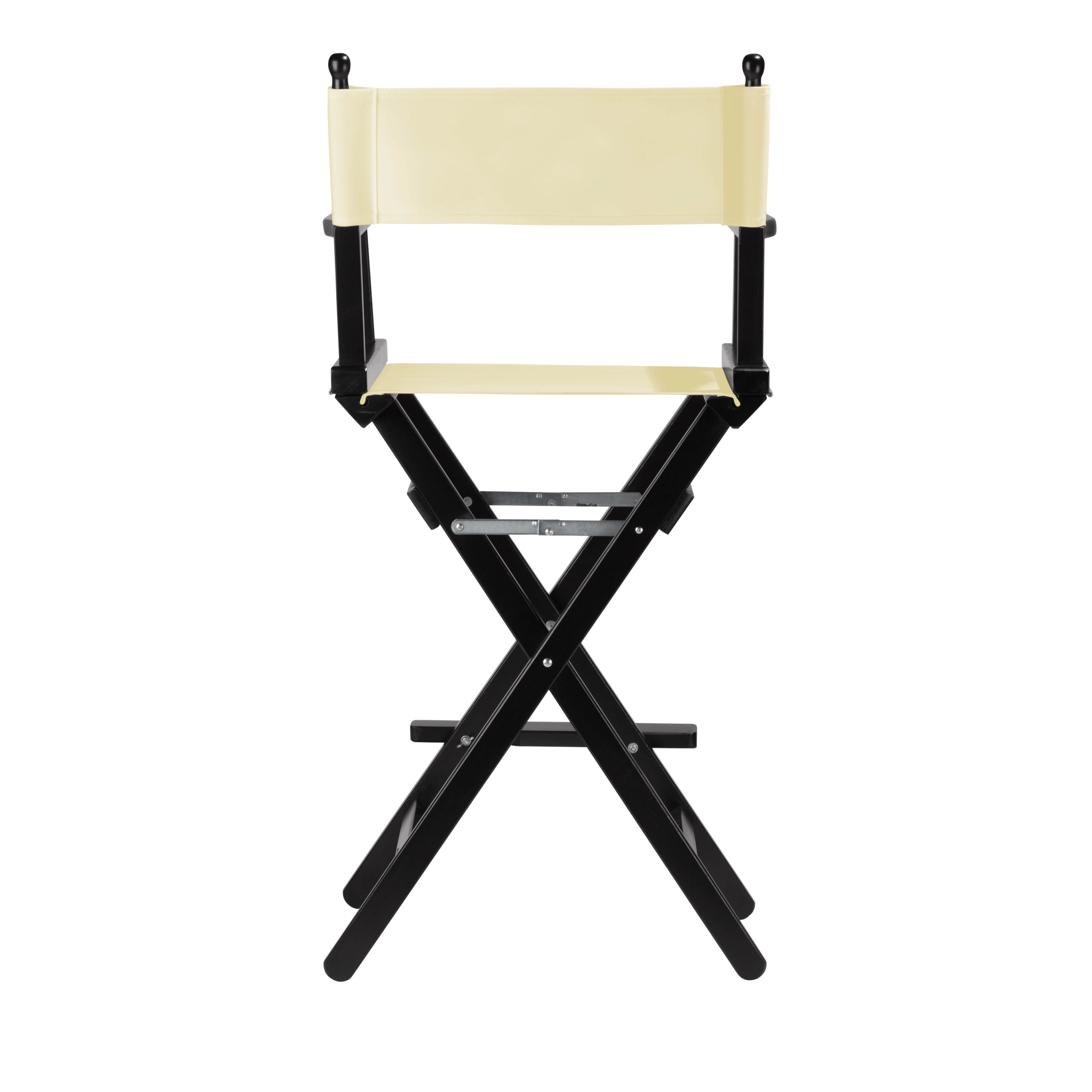 Regiestuhl Steven aus schwarzem Buchenholz mit Bezug in vanille, Rückansicht
#Classic | Set (Farbe)_vanille