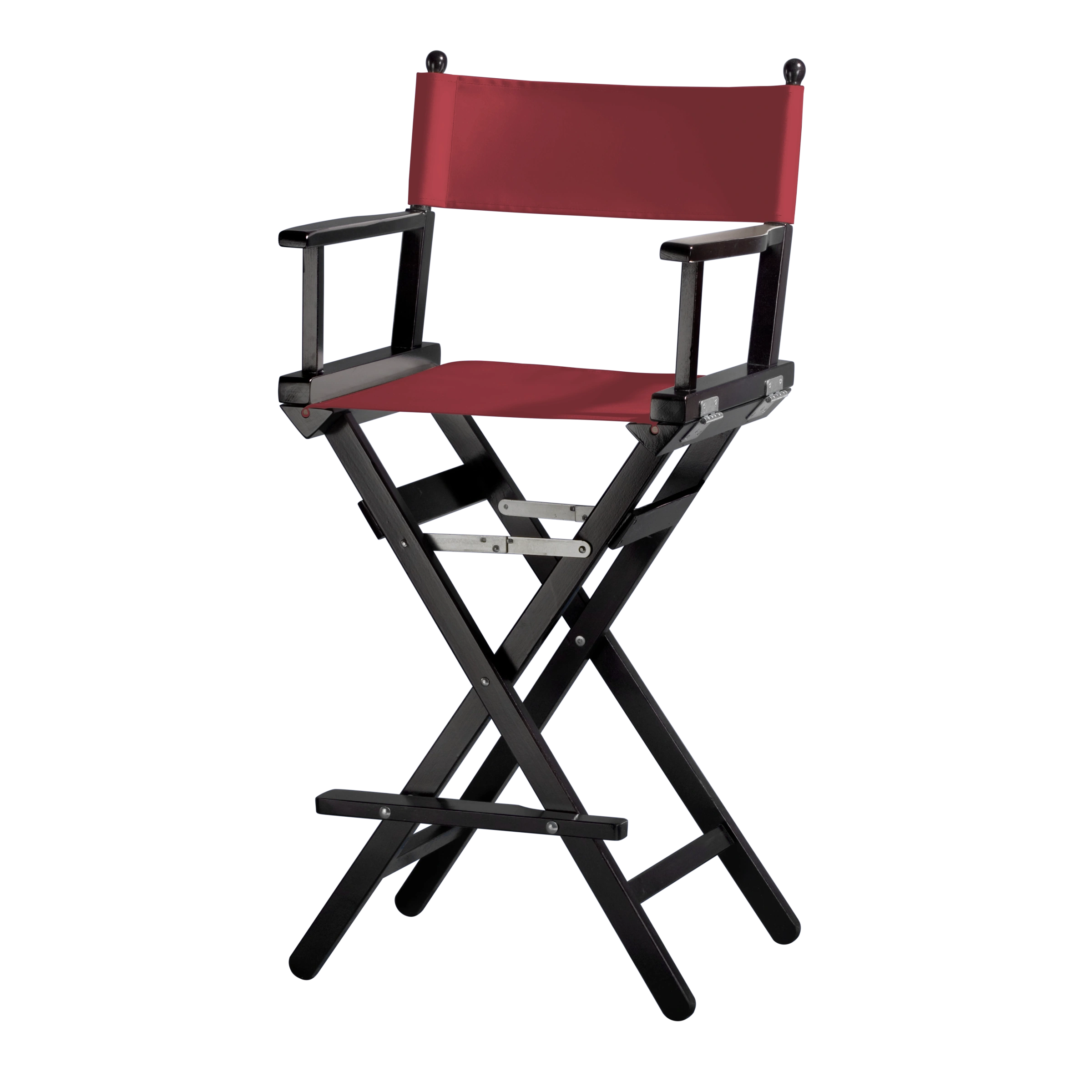 Regiestuhl Steven aus schwarzem Buchenholz mit Bezug in bordeaux, Seitenansicht
#Classic | Set (Farbe)_bordeaux