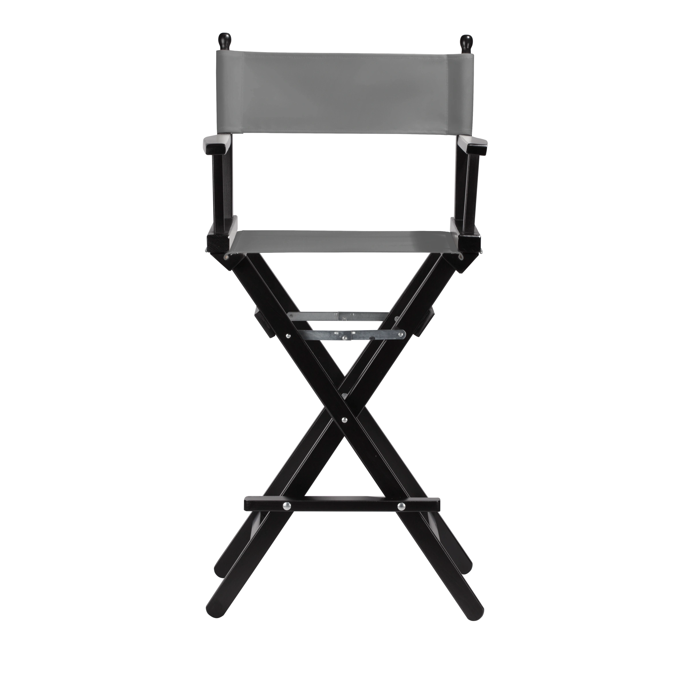 Regiestuhl Steven aus schwarzem Buchenholz mit anthrazitem Bezug, Frontalansicht
#Classic | Set (Farbe)_anthrazit