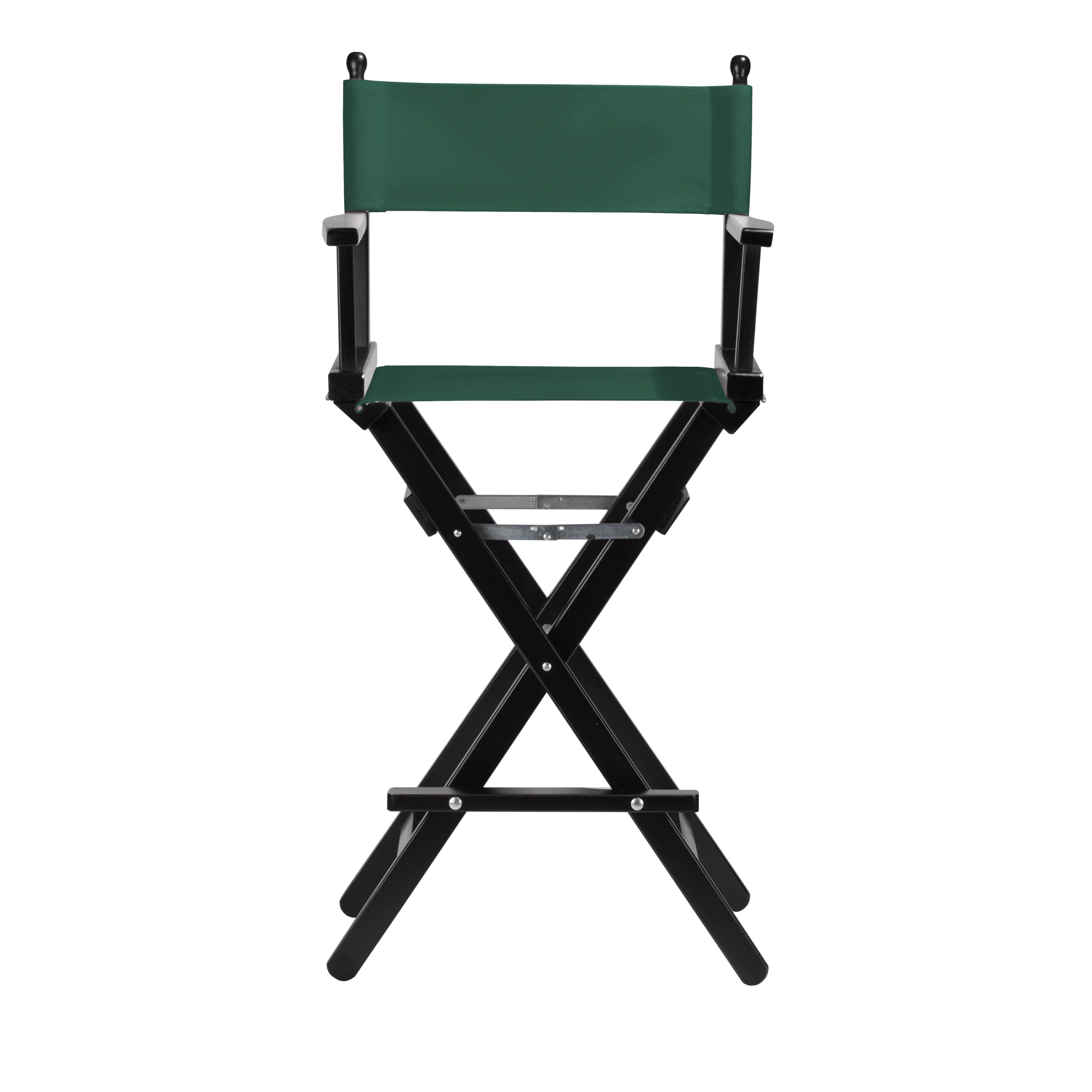 Regiestuhl Steven aus schwarzem Buchenholz mit dunkelgrünem Bezug, Frontalansicht
#Classic | Set (Farbe)_dunkelgrün