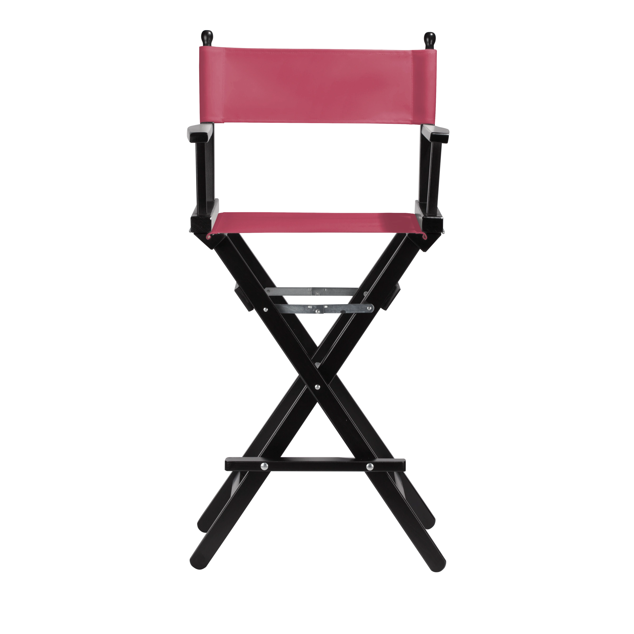 Regiestuhl Steven aus schwarzem Buchenholz mit Bezug in fuchsia, Frontalansicht
#Classic | Set (Farbe)_fuchsia