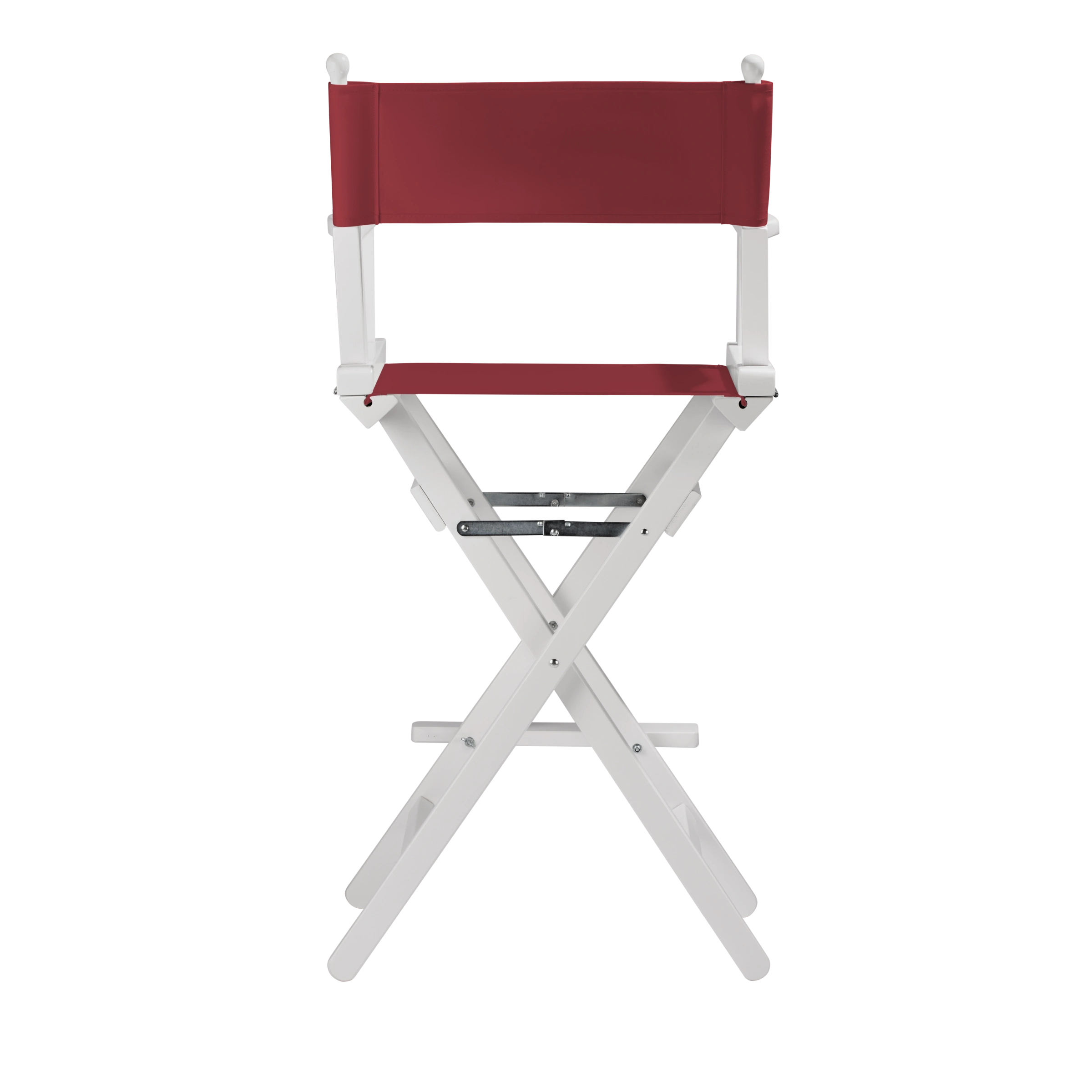 Regiestuhl Steven aus weißem Buchenholz mit Bezug in bordeaux, Rückansicht
#Classic | Set (Farbe)_bordeaux