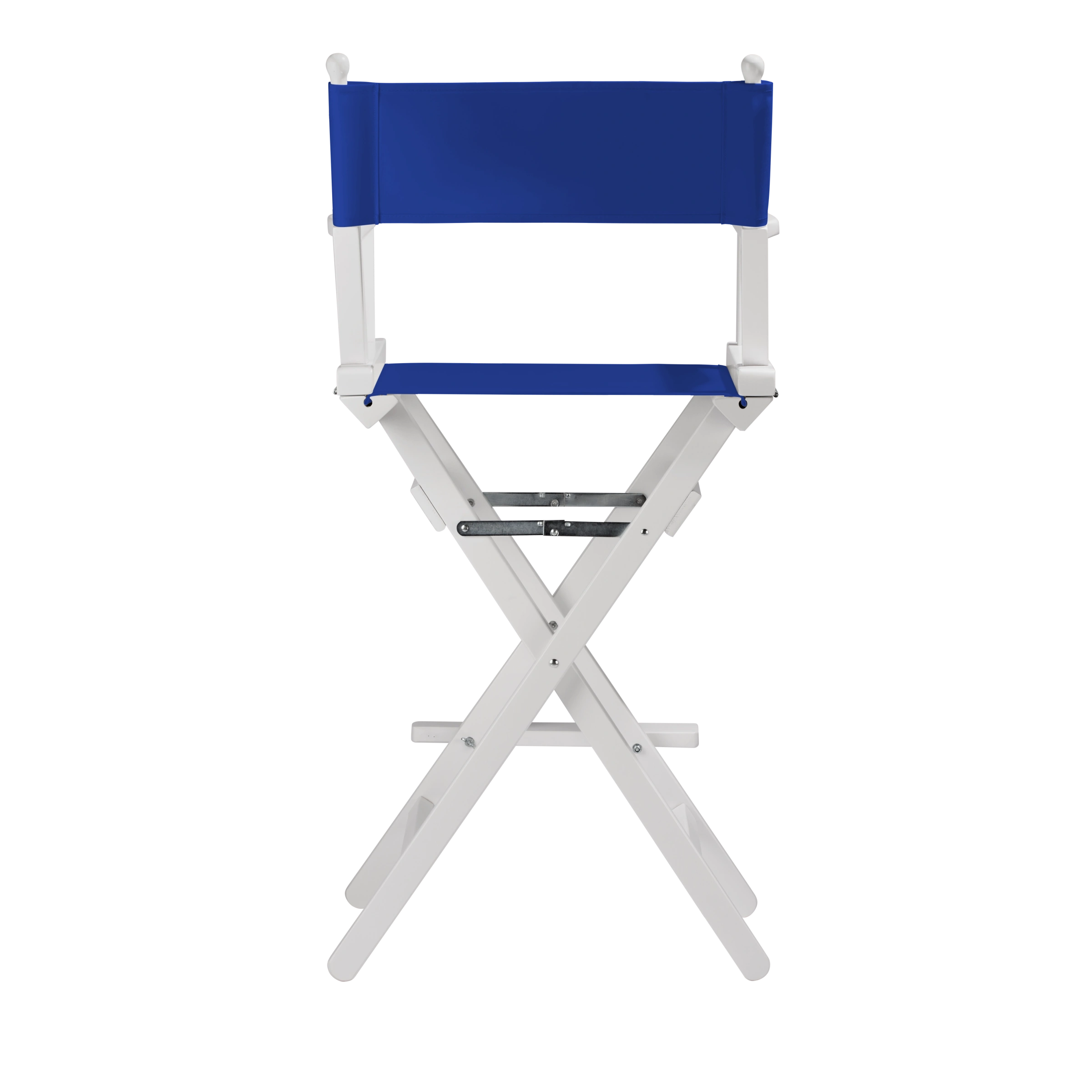 Regiestuhl Steven aus weißem Buchenholz mit dunkelblauem Bezug, Rückansicht
#Classic | Set (Farbe)_dunkelblau