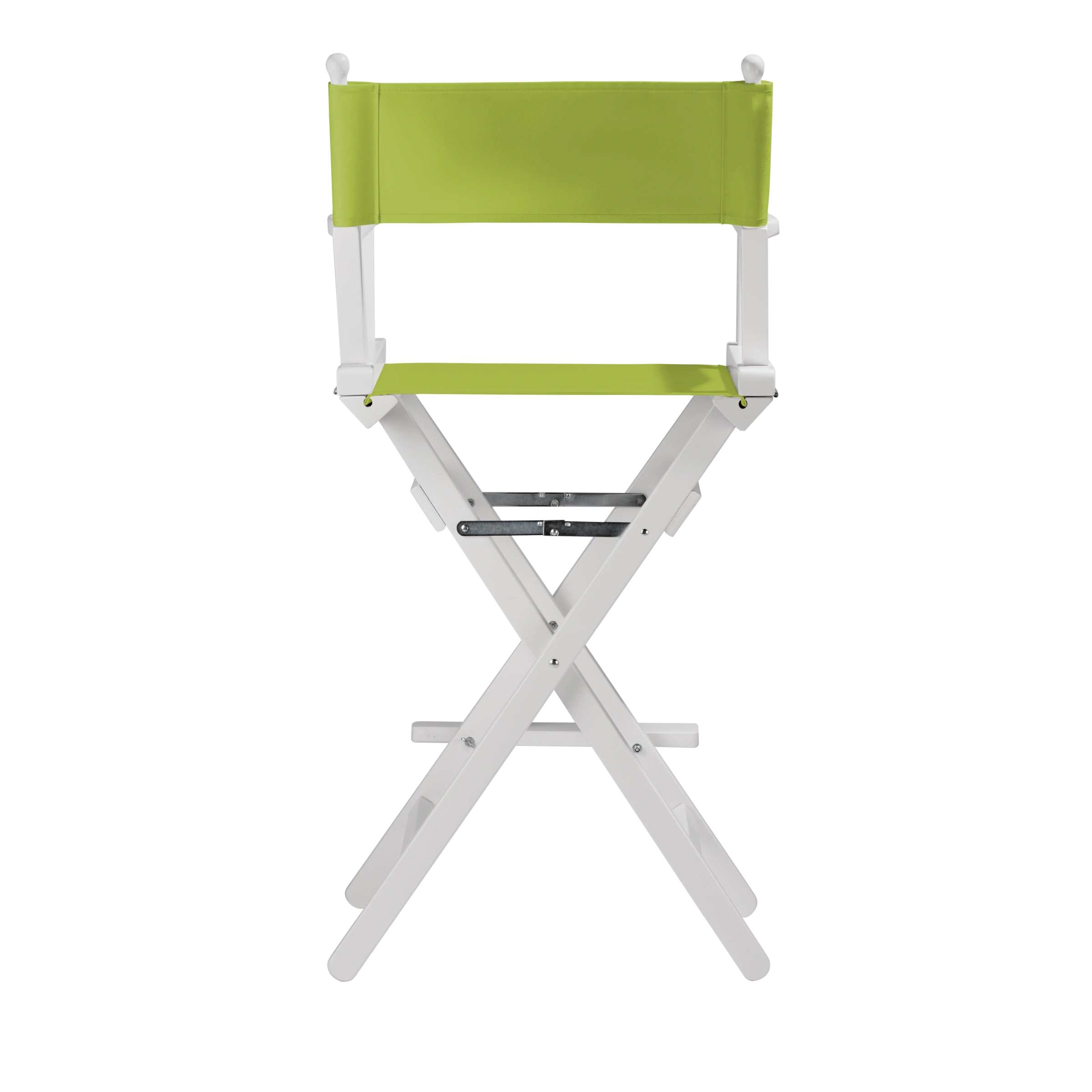 Regiestuhl Steven aus weißem Buchenholz mit hellgrünem Bezug, Rückansicht
#Classic | Set (Farbe)_hellgrün