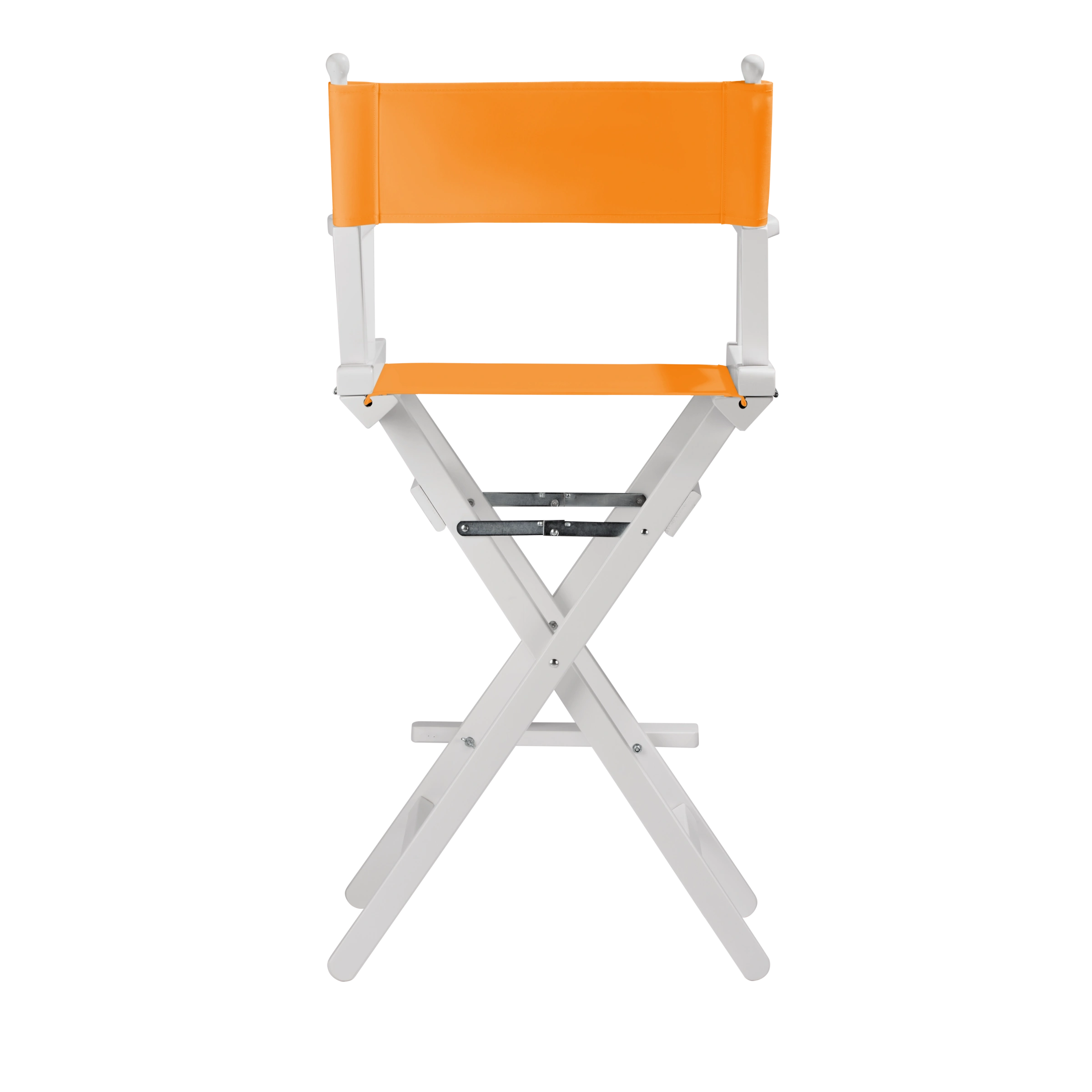 Regiestuhl Steven aus weißem Buchenholz mit Bezug in mandarine, Rückansicht
#Classic | Set (Farbe)_mandarine