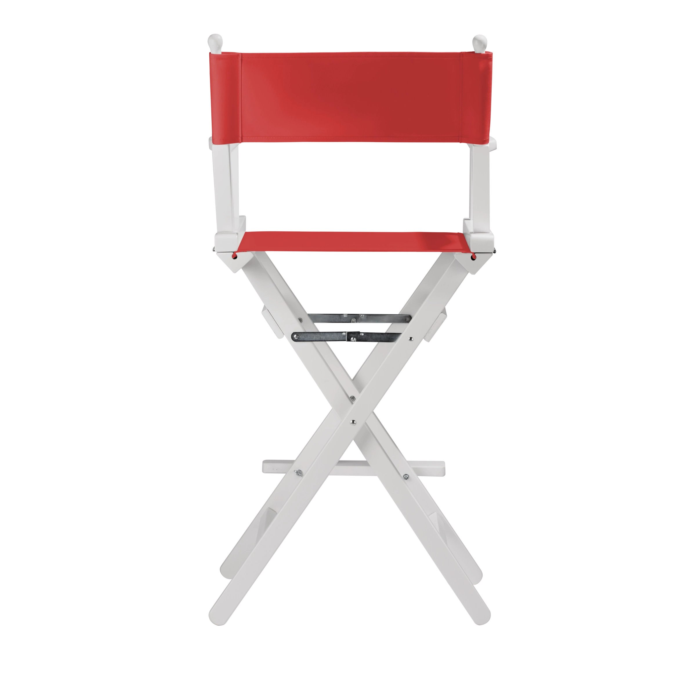 Regiestuhl Steven aus weißem Buchenholz mit Bezug in rivarot, Rückansicht
#Classic | Set (Farbe)_rivarot