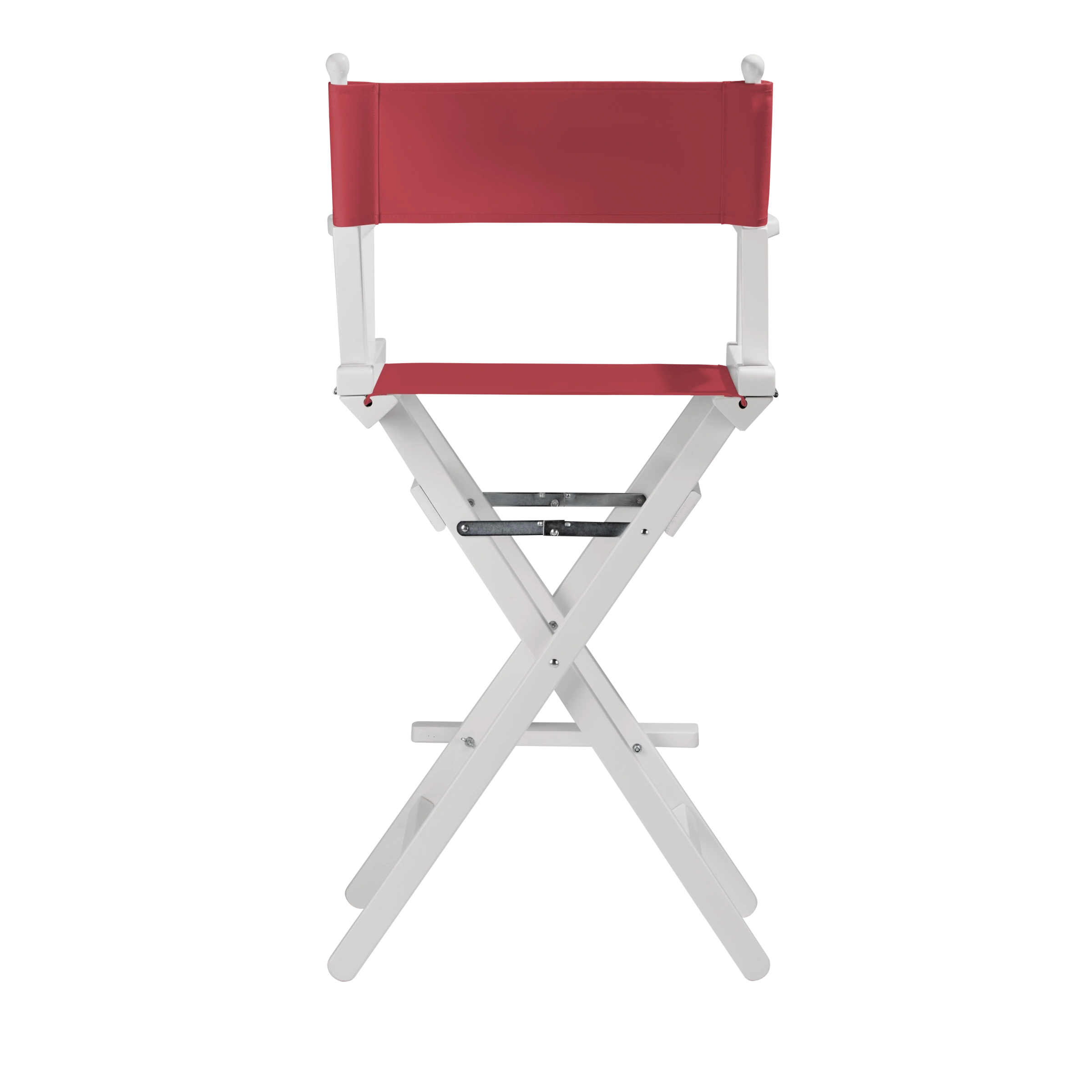 Regiestuhl Steven aus weißem Buchenholz mit rotem Bezug, Rückansicht
#Classic | Set (Farbe)_rot