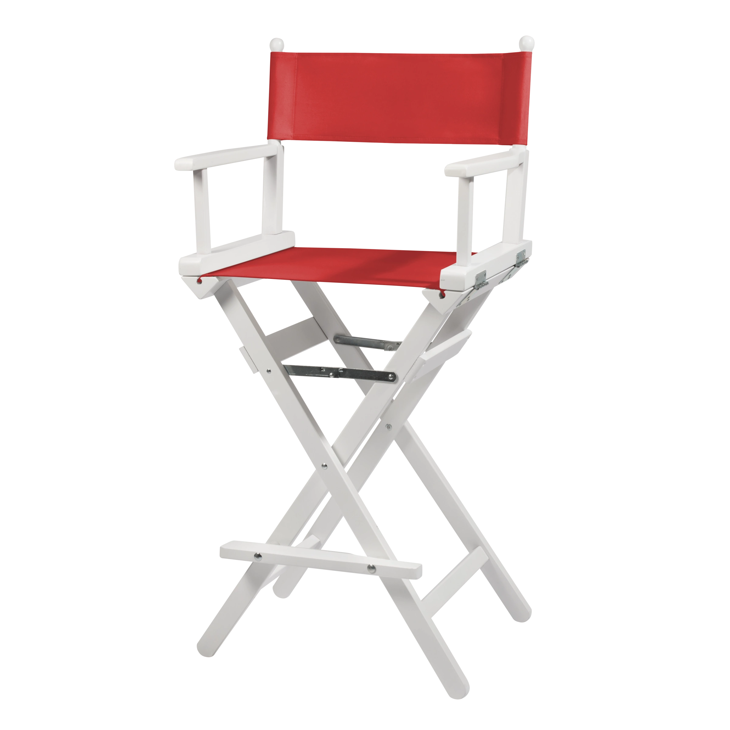 Regiestuhl Steven aus weißem Buchenholz mit Bezug in rivarot, Seitenansicht
#Classic | Set (Farbe)_rivarot