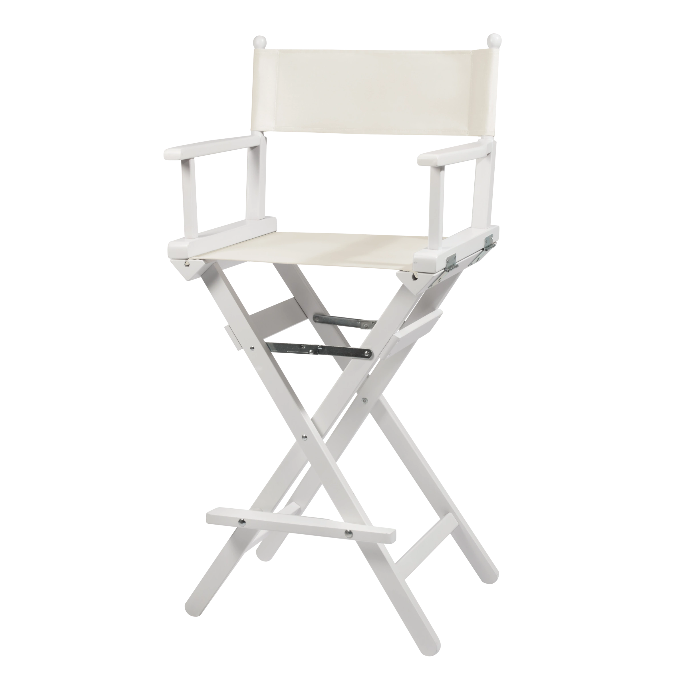 Regiestuhl Steven aus weißem Buchenholz mit weißem Bezug, Seitenansicht
#Classic | Set (Farbe)_weiß