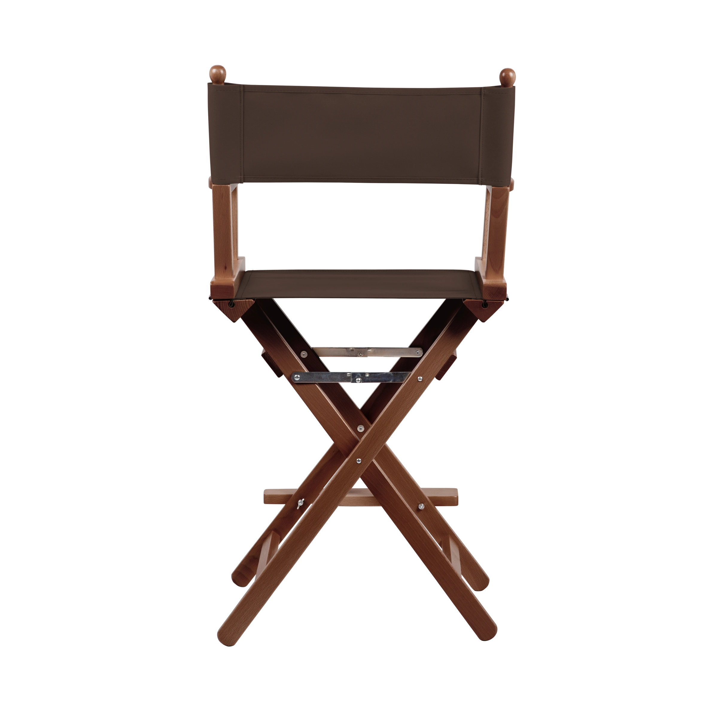 Regiestuhl Sydney aus braunem Buchenholz mit Bezug in caffé, Rückansicht
#Classic | Set (Farbe)_caffé