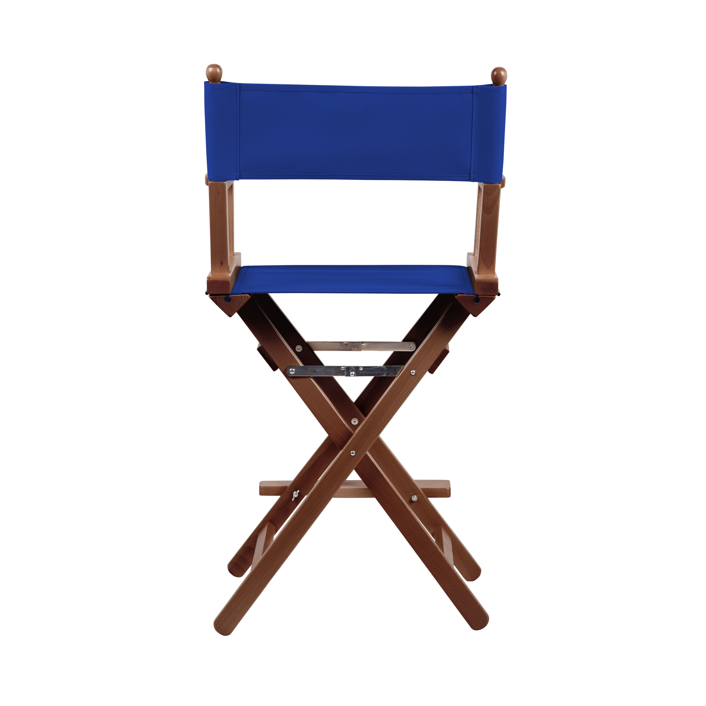 Regiestuhl Sydney aus braunem Buchenholz mit dunkelblauem Bezug, Rückansicht
#Classic | Set (Farbe)_dunkelblau