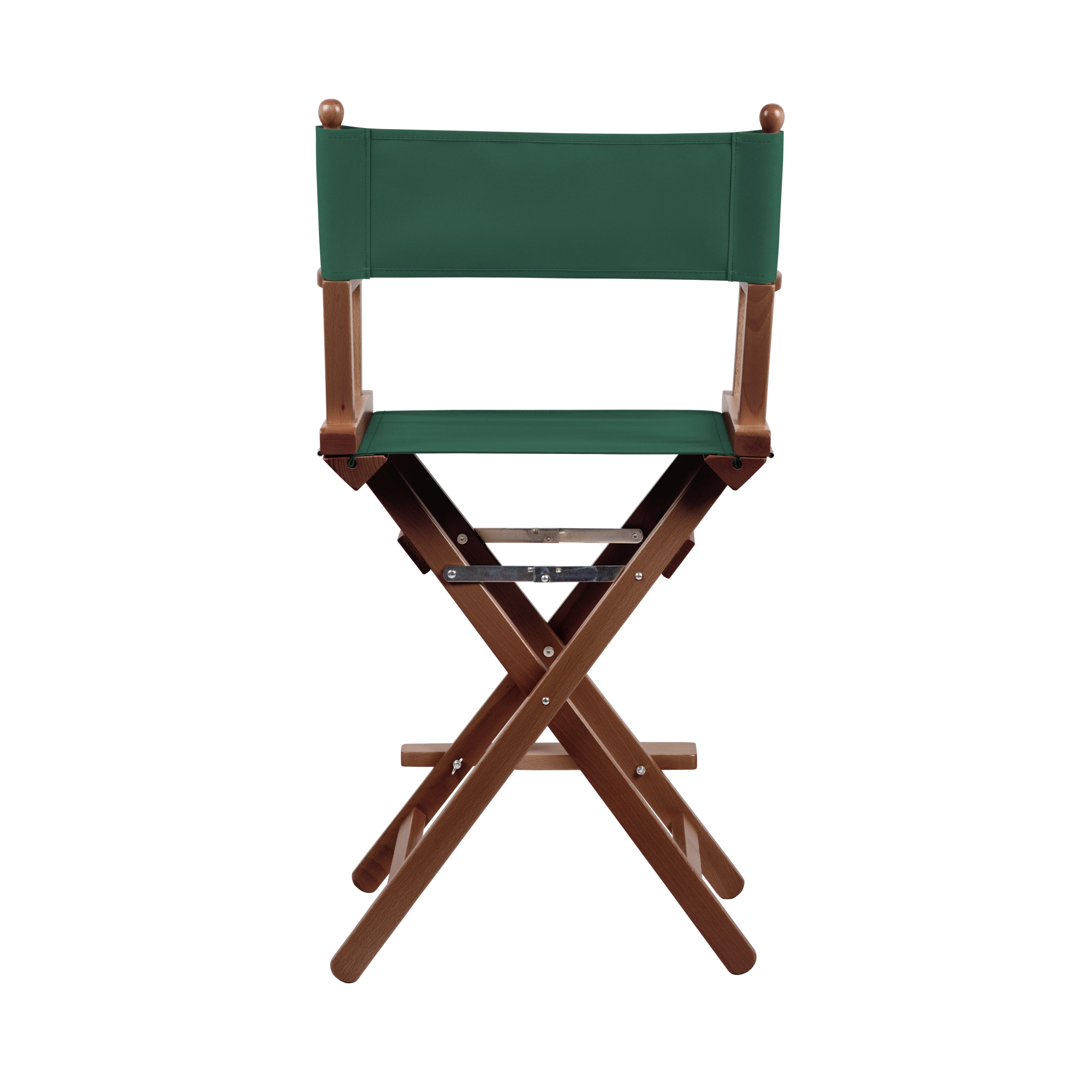 Regiestuhl Sydney aus braunem Buchenholz mit dunkelgrünem Bezug, Rückansicht
#Classic | Set (Farbe)_dunkelgrün