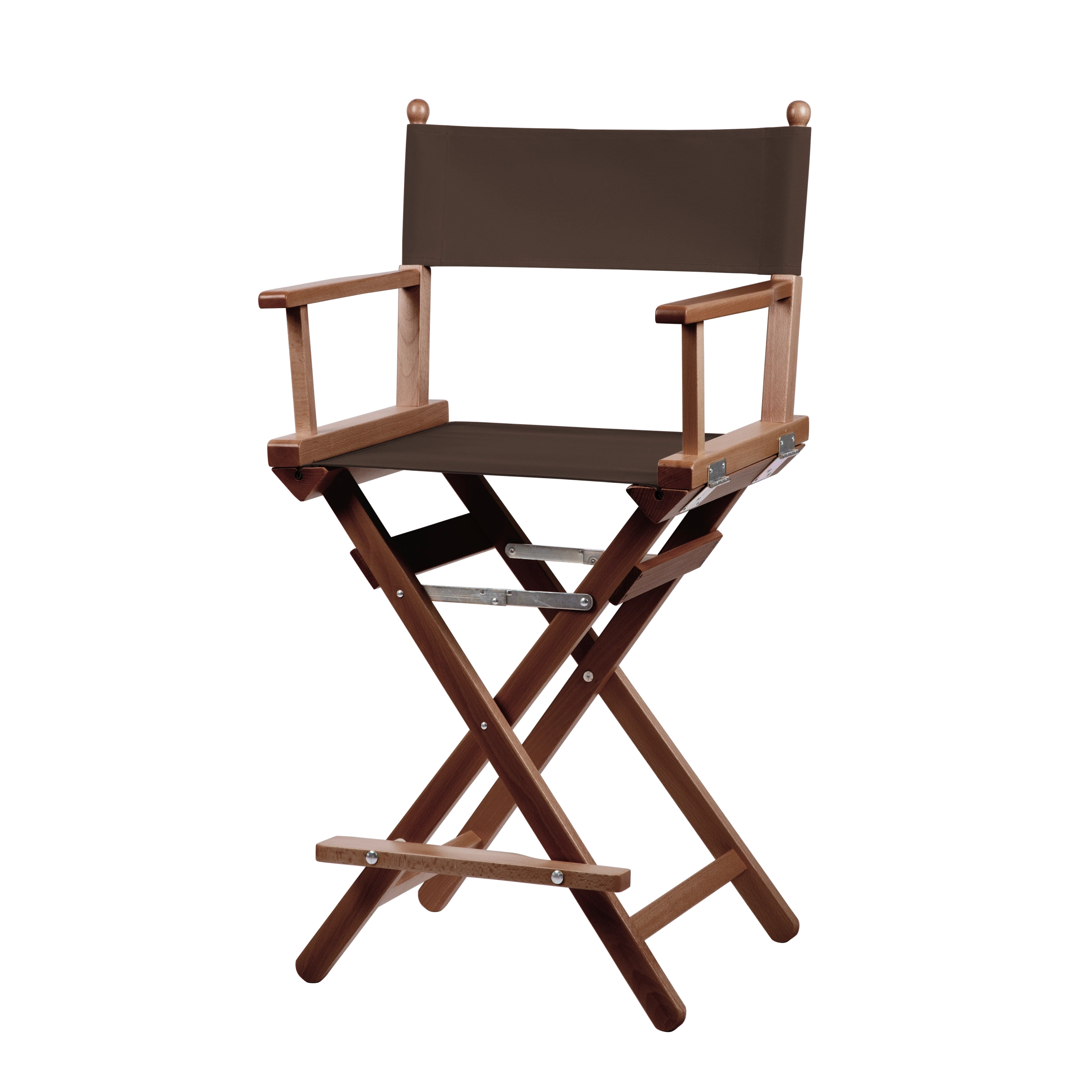 Regiestuhl Sydney aus braunem Buchenholz mit Bezug in caffé, Seitenansicht
#Classic | Set (Farbe)_caffé