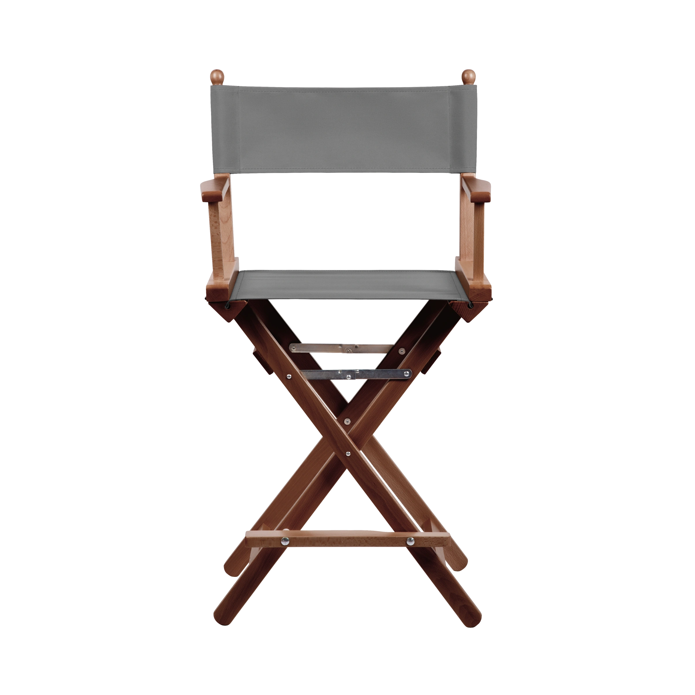 Regiestuhl Sydney aus braunem Buchenholz mit anthrazitem Bezug, Frontalansicht
#Classic | Set (Farbe)_anthrazit