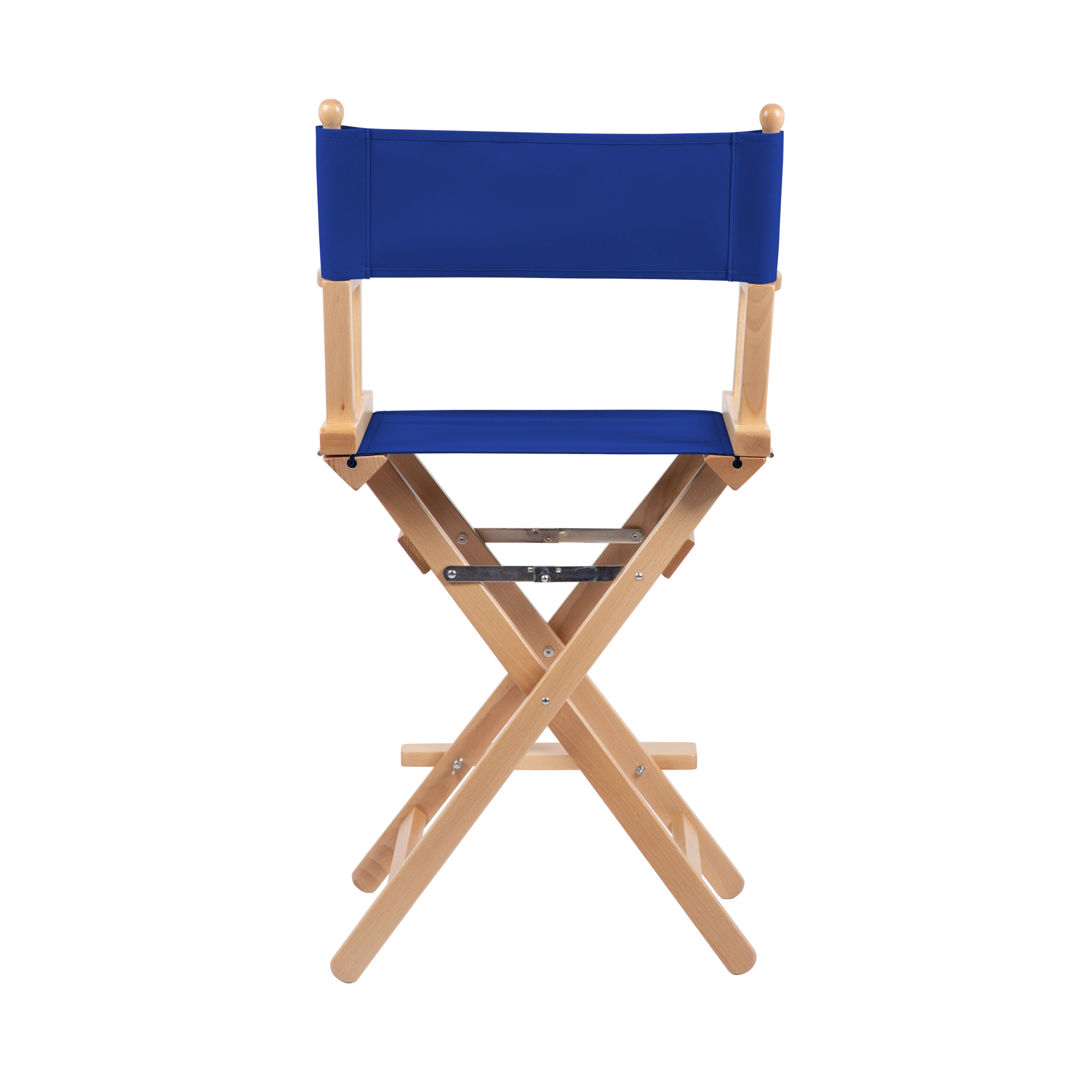 Regiestuhl Sydney aus naturfarbenem Buchenholz mit dunkelblauem Bezug, Rückansicht
#Classic | Set (Farbe)_dunkelblau
