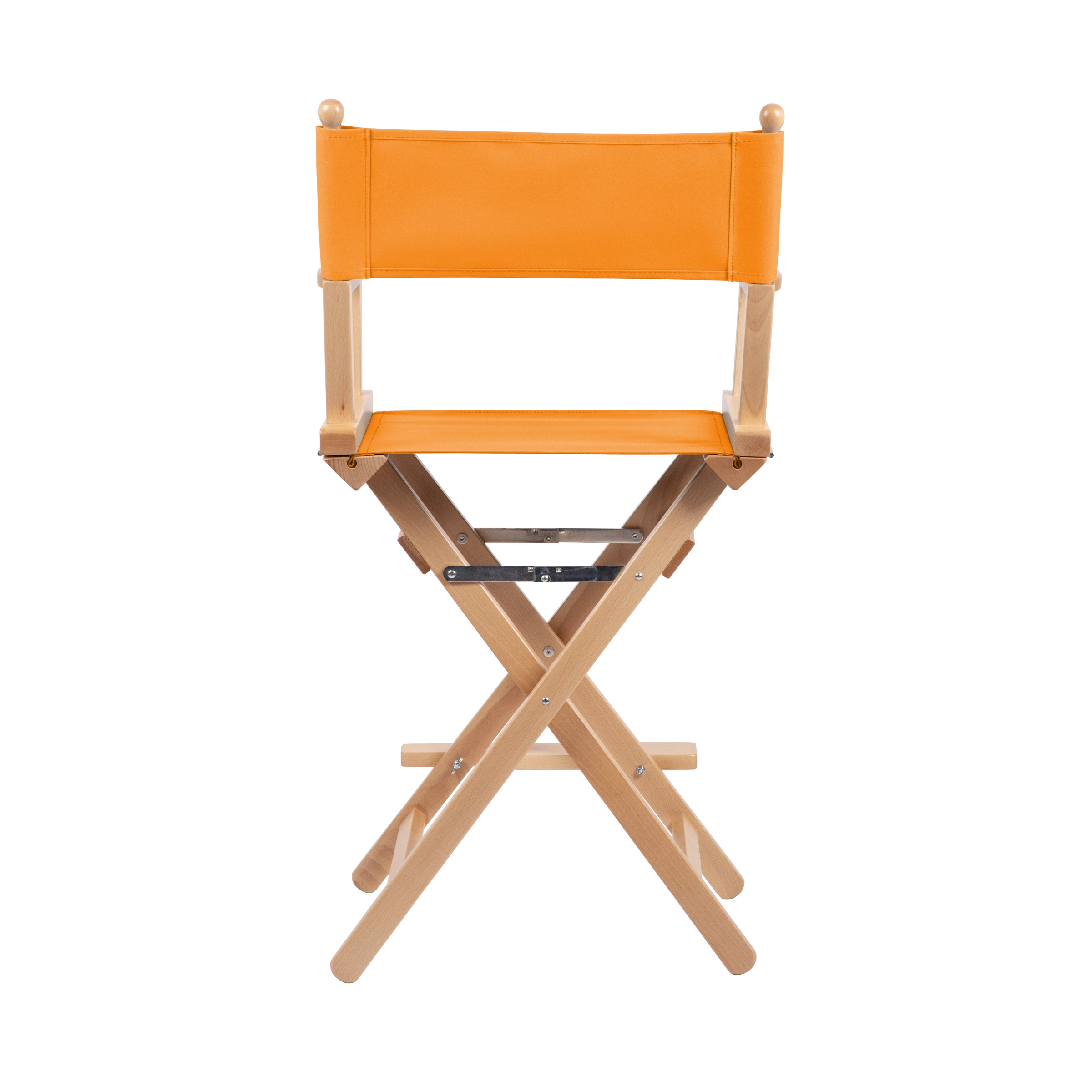 Regiestuhl Sydney aus naturfarbenem Buchenholz mit Bezug in mandarine, Rückansicht
#Classic | Set (Farbe)_mandarine