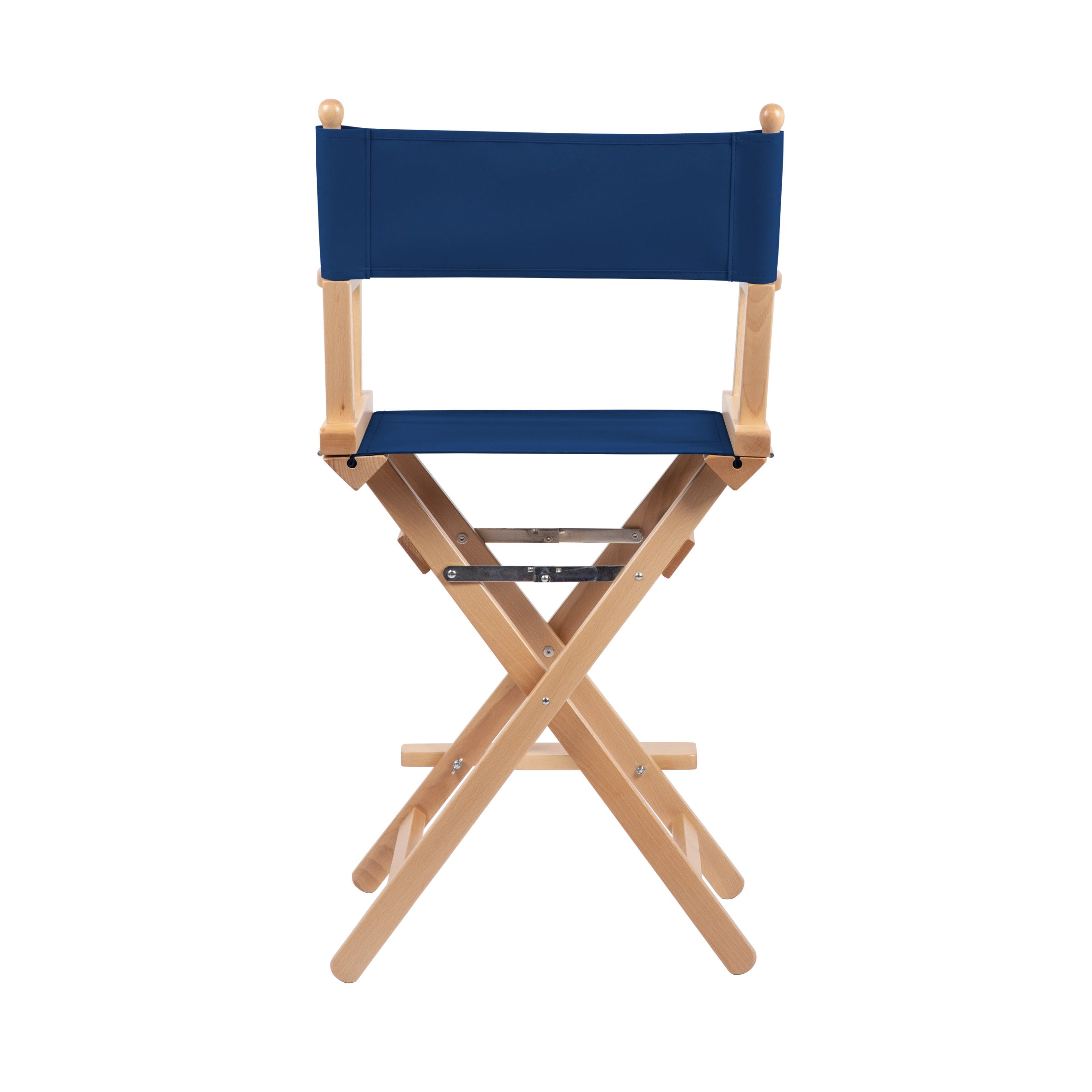 Regiestuhl Sydney aus naturfarbenem Buchenholz mit Bezug in marine, Rückansicht
#Classic | Set (Farbe)_marine