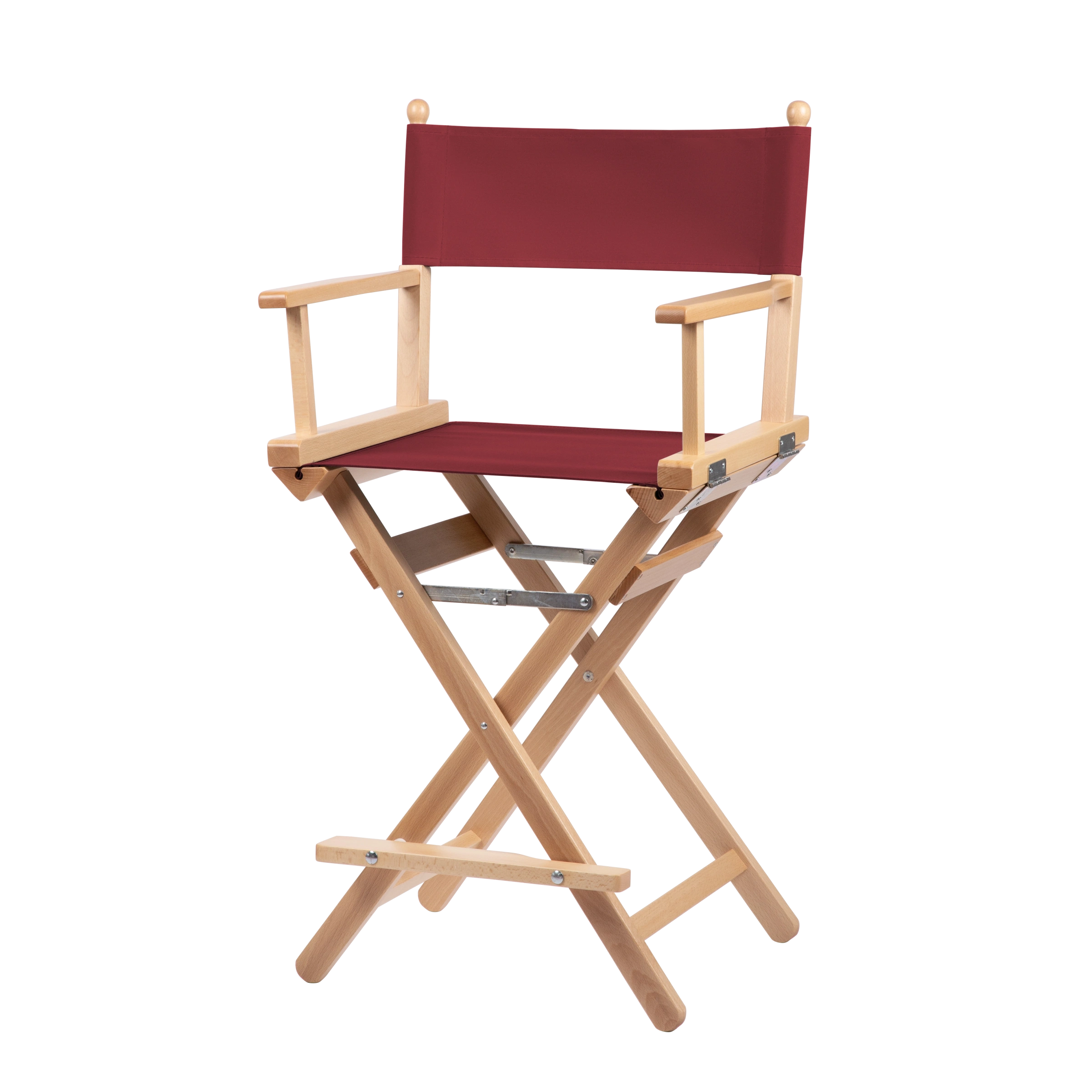 Regiestuhl Sydney aus naturfarbenem Buchenholz mit Bezug in bordeaux, Seitenansicht
#Classic | Set (Farbe)_bordeaux