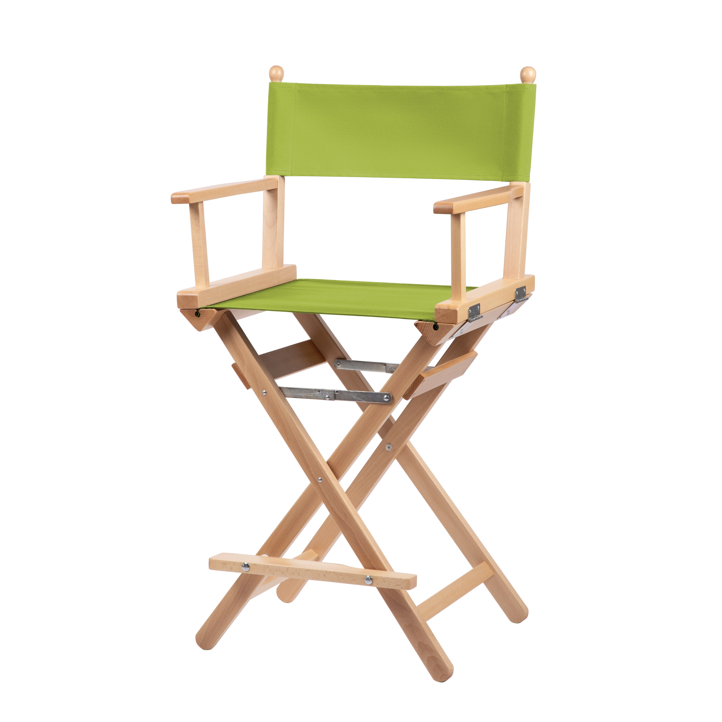 Regiestuhl Sydney aus naturfarbenem Buchenholz mit hellgrünem Bezug, Seitenansicht
#Classic | Set (Farbe)_hellgrün