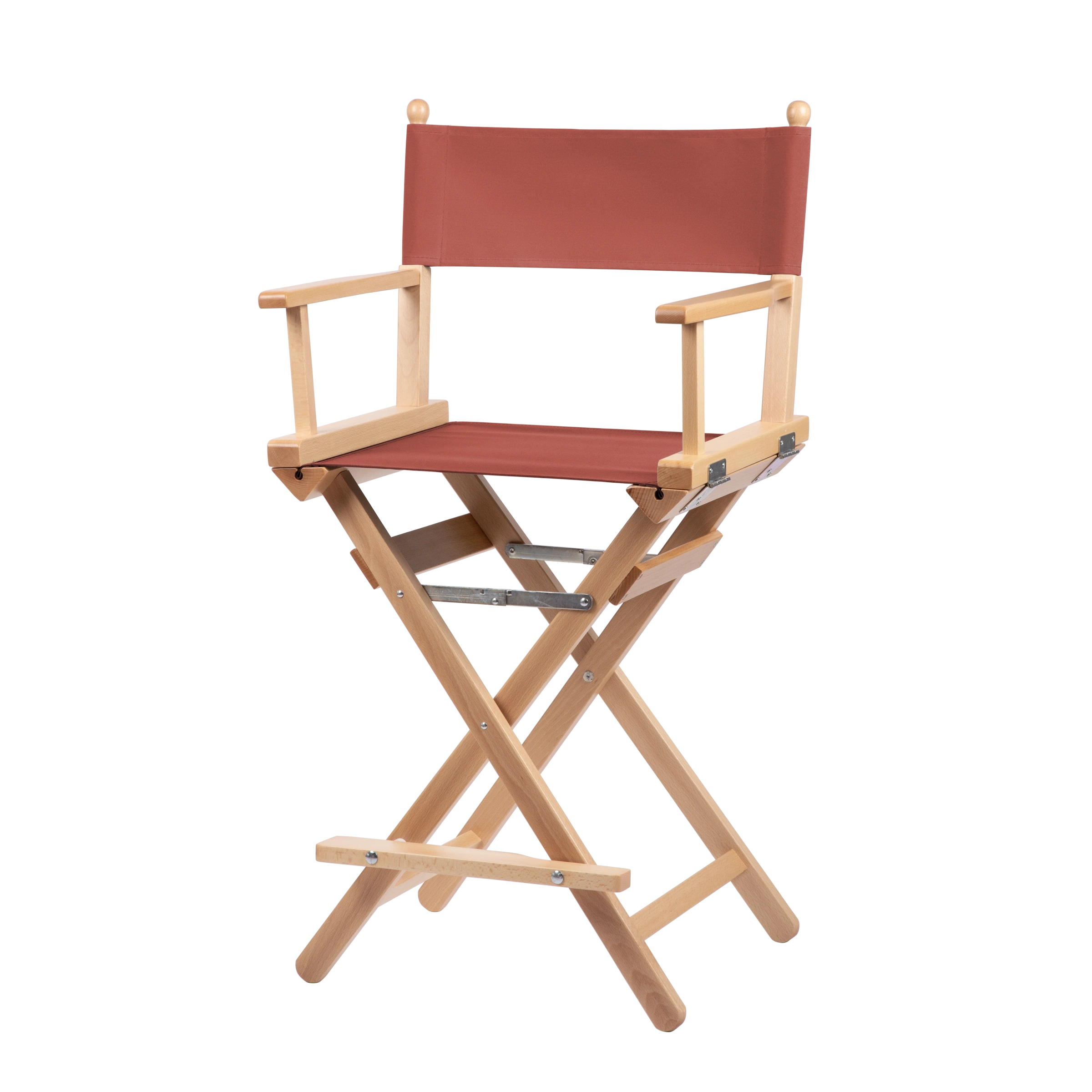 Regiestuhl Sydney aus naturfarbenem Buchenholz mit Bezug in terracotta, Seitenansicht
#Classic | Set (Farbe)_terracotta